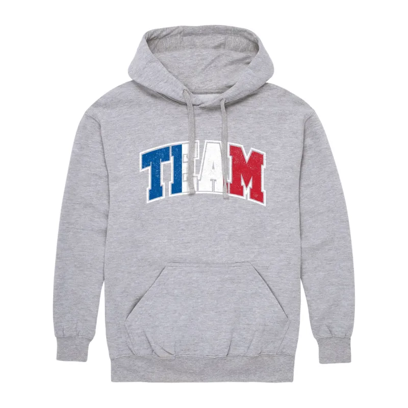 Instant Message - Team France - Men's Pullover Hooded Fleece Sweatshirt sold by Zulily
