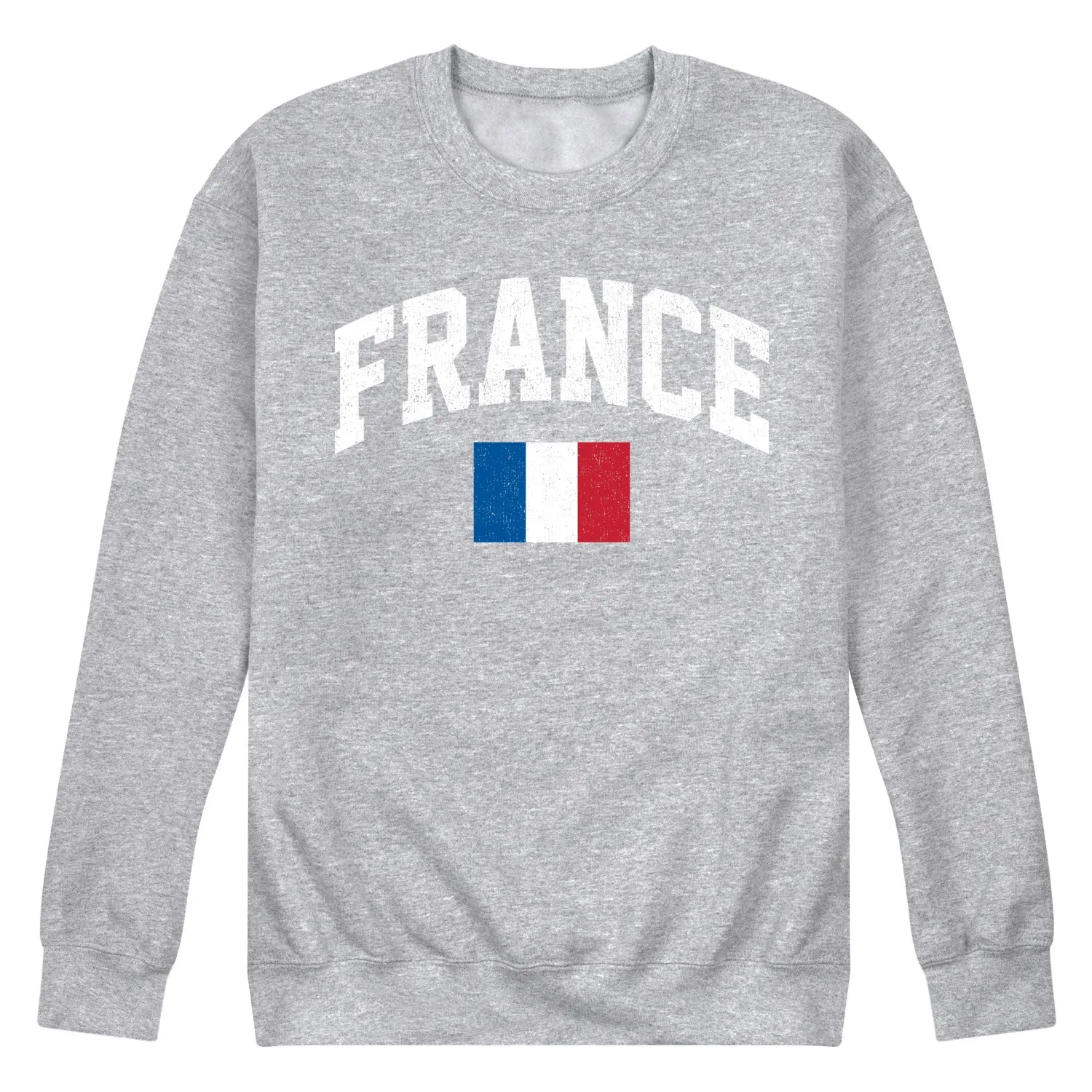 Instant Message - France Flag - Men's Crew Neck Fleece Pullover sold by Zulily