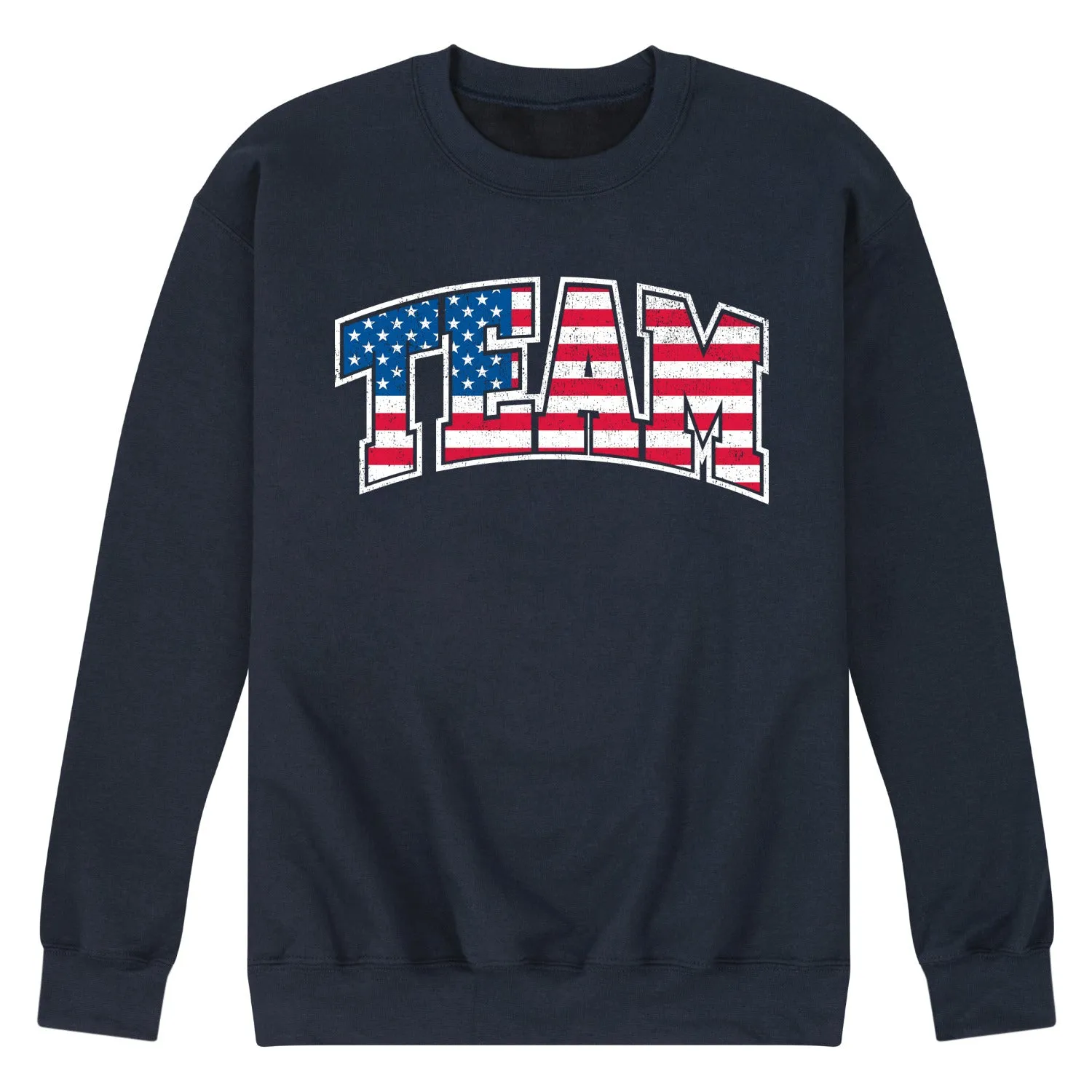 Instant Message - American Flag Team - Men's Crew Neck Fleece Pullover sold by Zulily