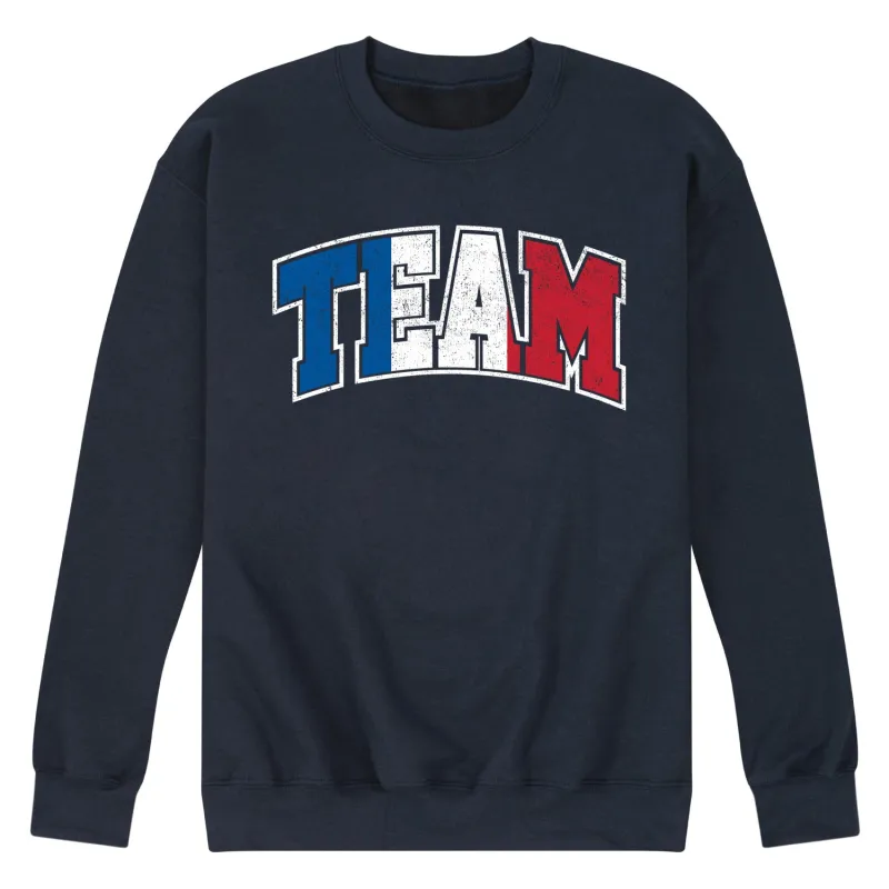Instant Message - Team France - Men's Crew Neck Fleece Pullover sold by Zulily