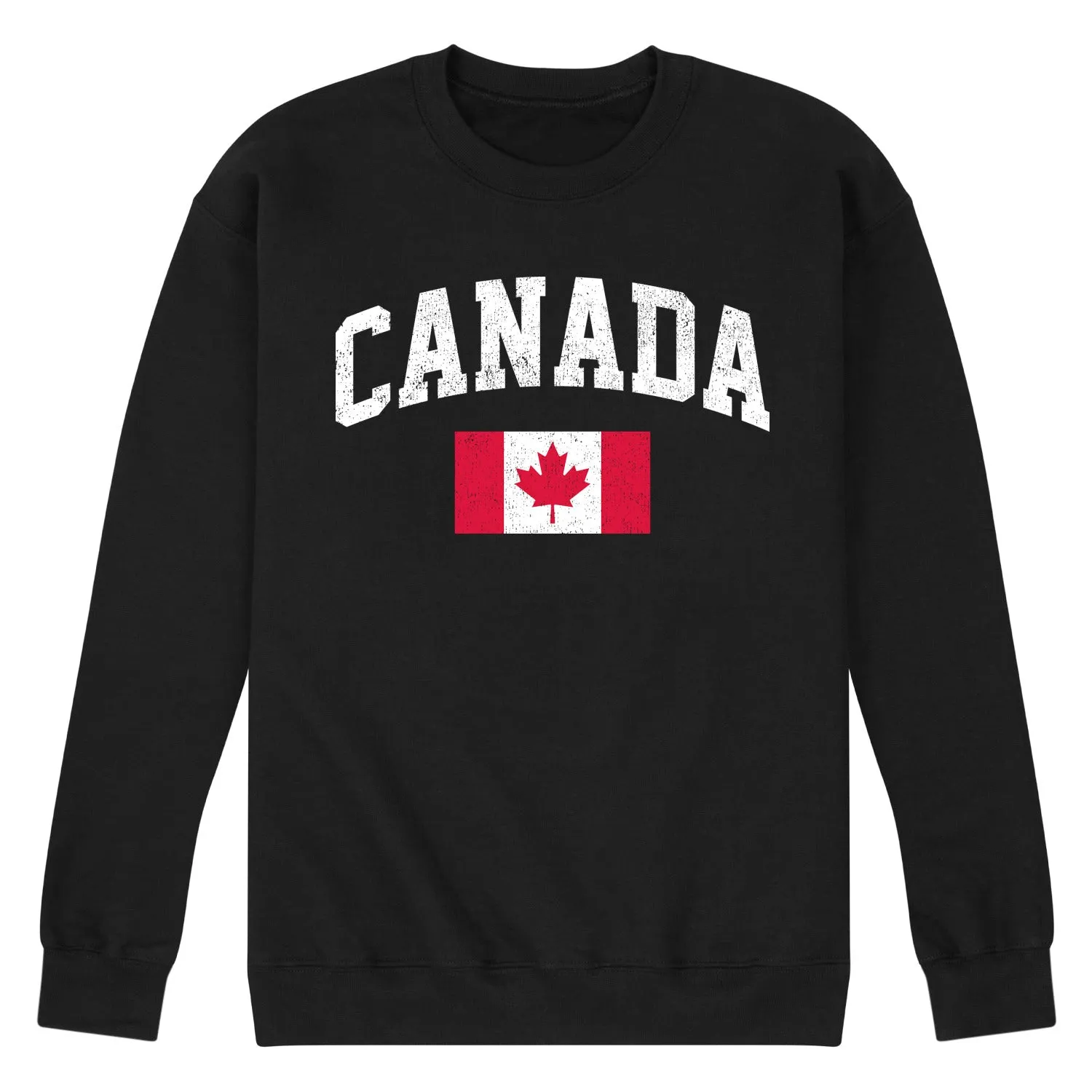 Instant Message - Canada Flag - Men's Crew Neck Fleece Pullover sold by Zulily product image thumbnail 3