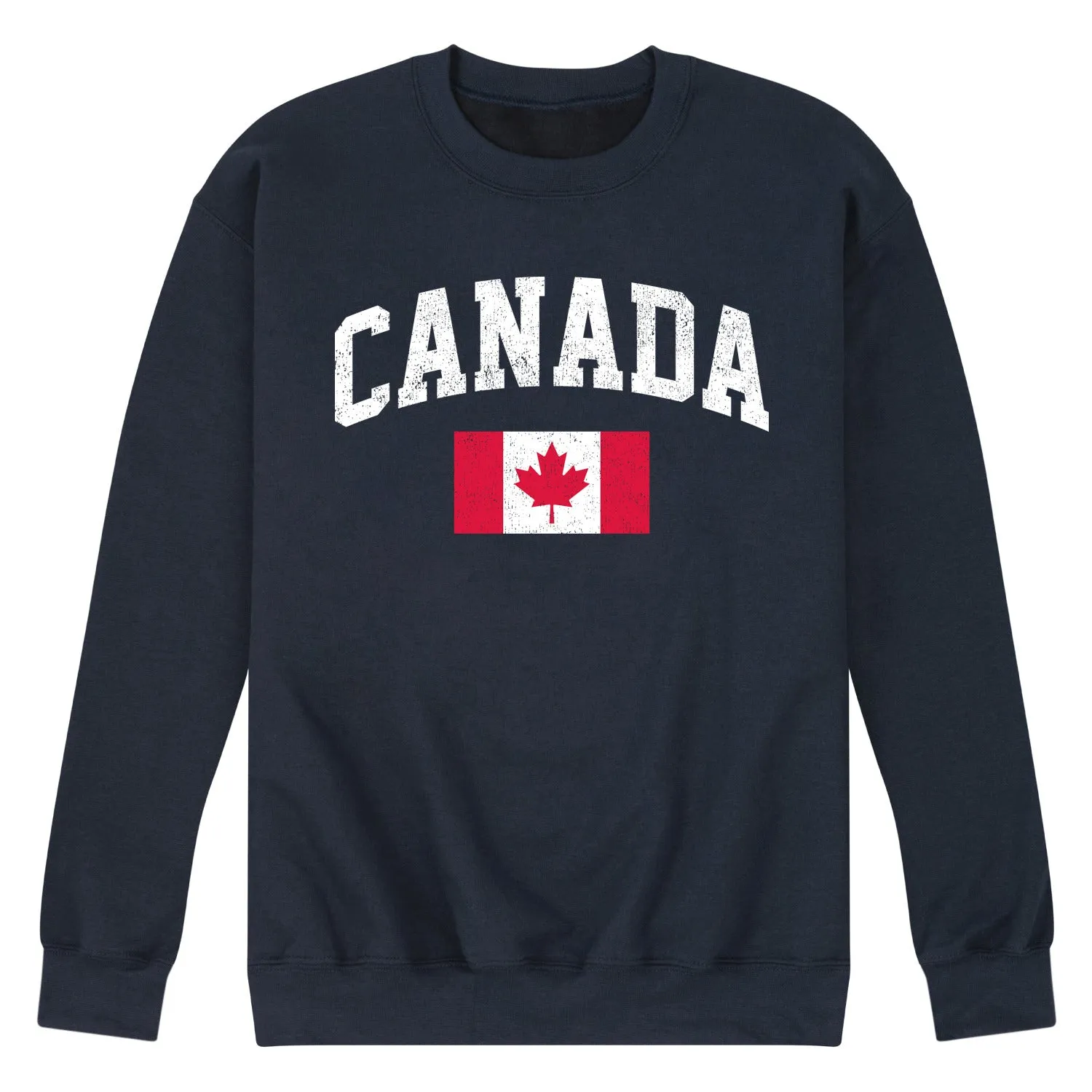 Instant Message - Canada Flag - Men's Crew Neck Fleece Pullover sold by Zulily