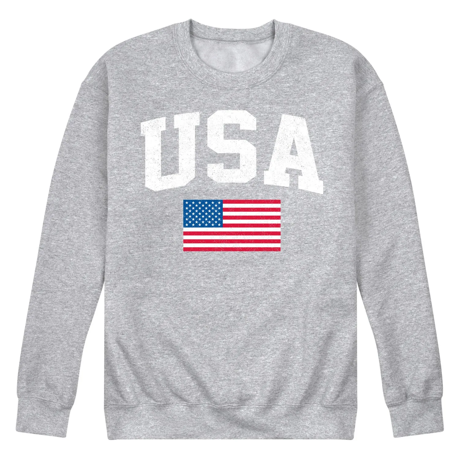 Instant Message - USA Flag - Men's Crew Neck Fleece Pullover sold by Zulily product image thumbnail 2