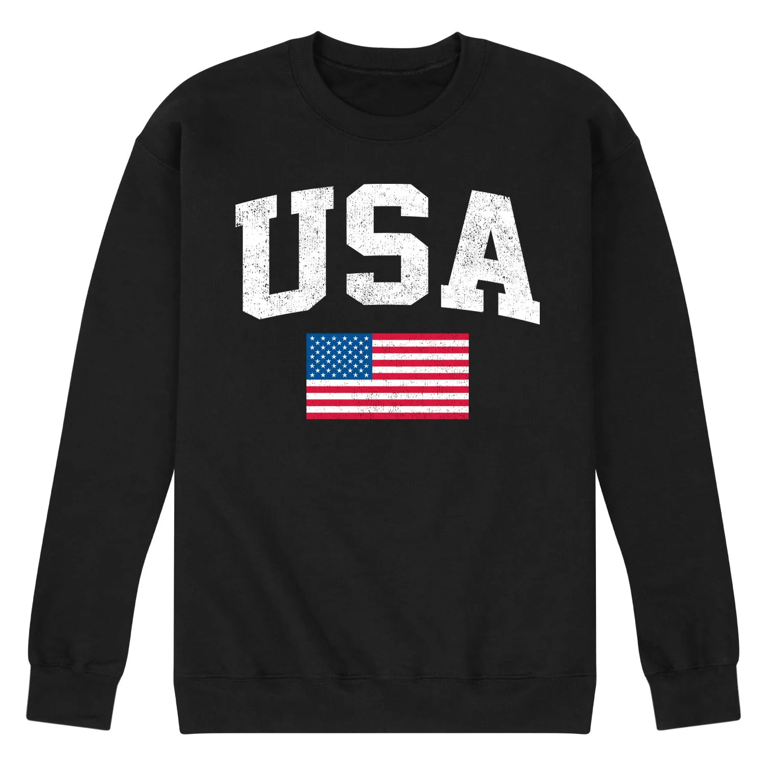 Instant Message - USA Flag - Men's Crew Neck Fleece Pullover sold by Zulily product image thumbnail 3