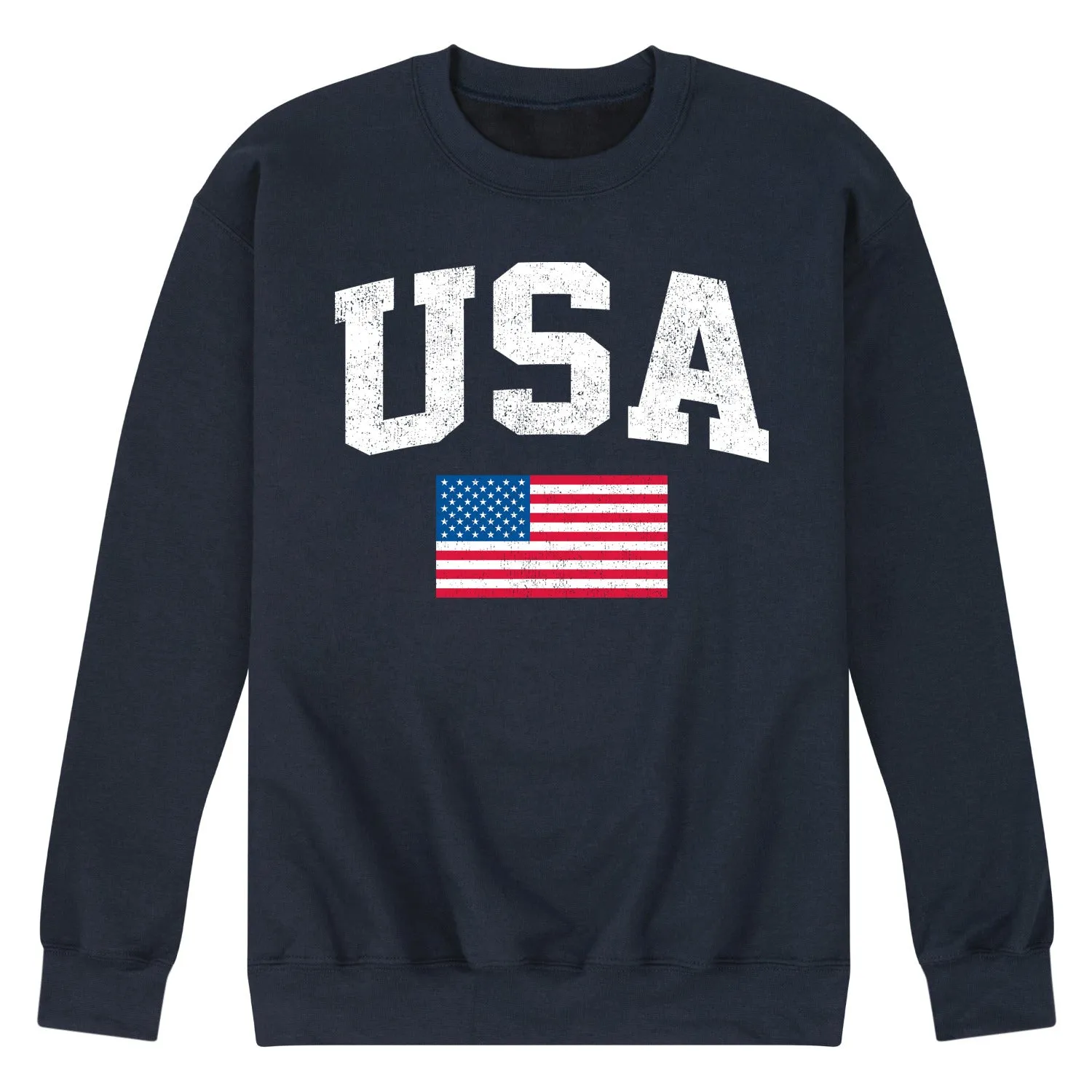 Instant Message - USA Flag - Men's Crew Neck Fleece Pullover sold by Zulily