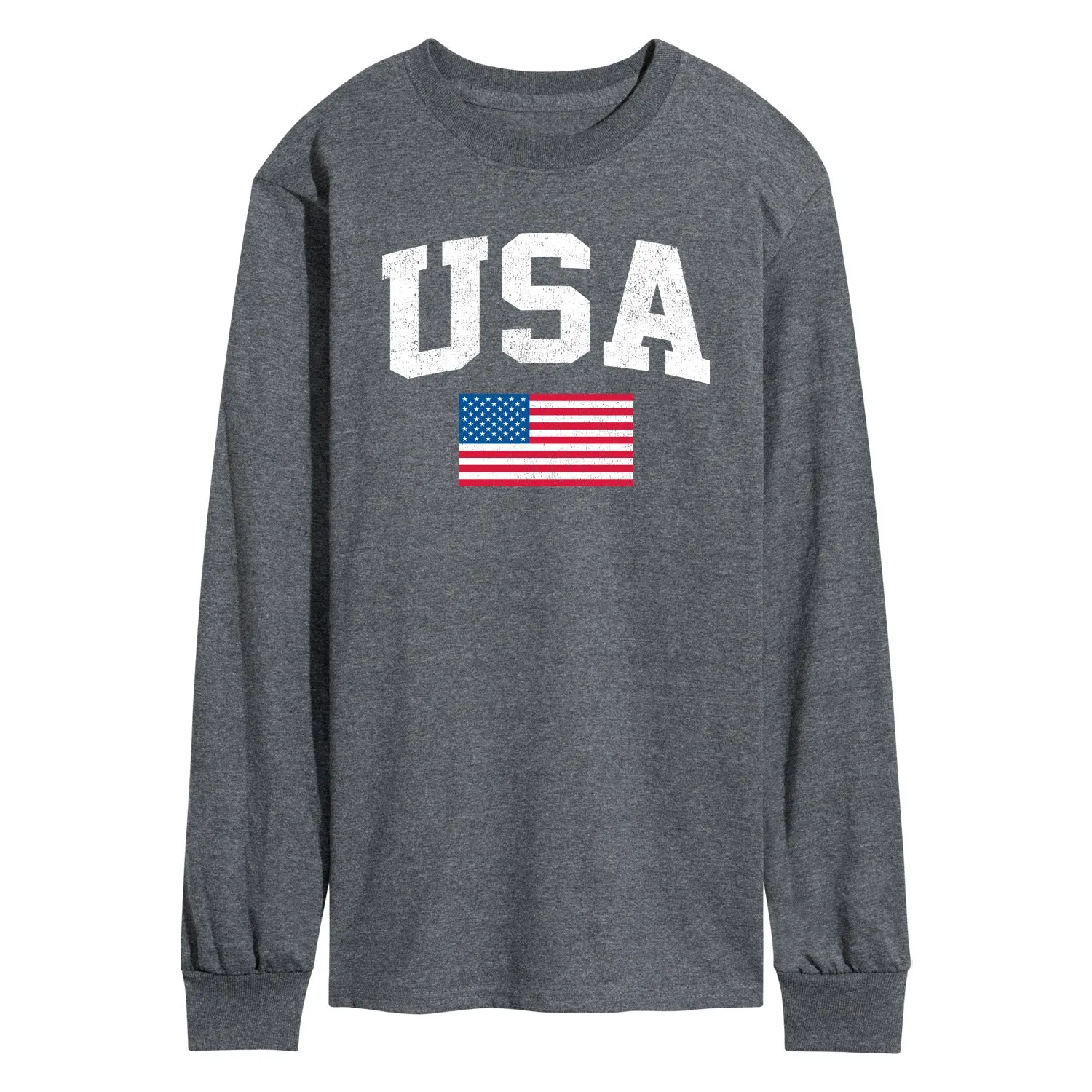 Instant Message - USA Flag - Men's Long Sleeve T-Shirt sold by Zulily