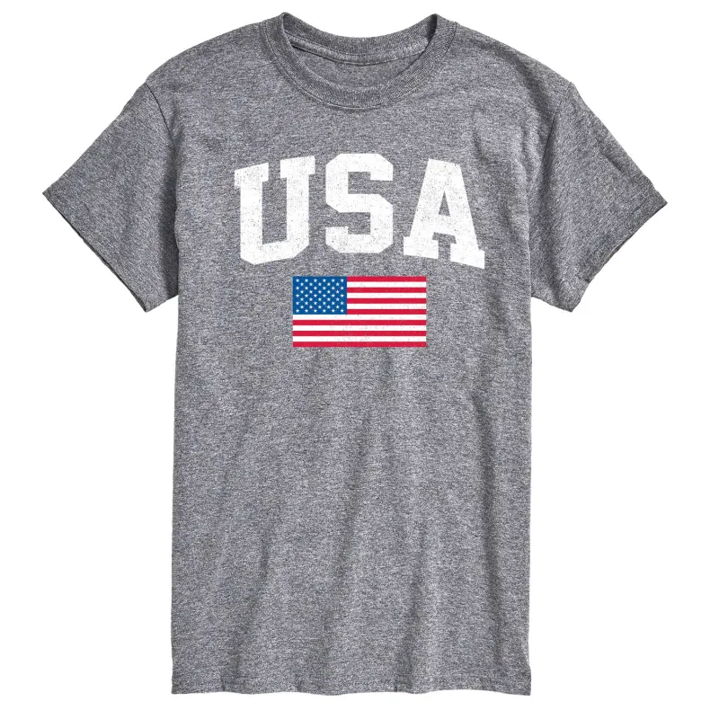 Instant Message - USA American Flag - Men's Short Sleeve Graphic T-Shirt sold by Zulily