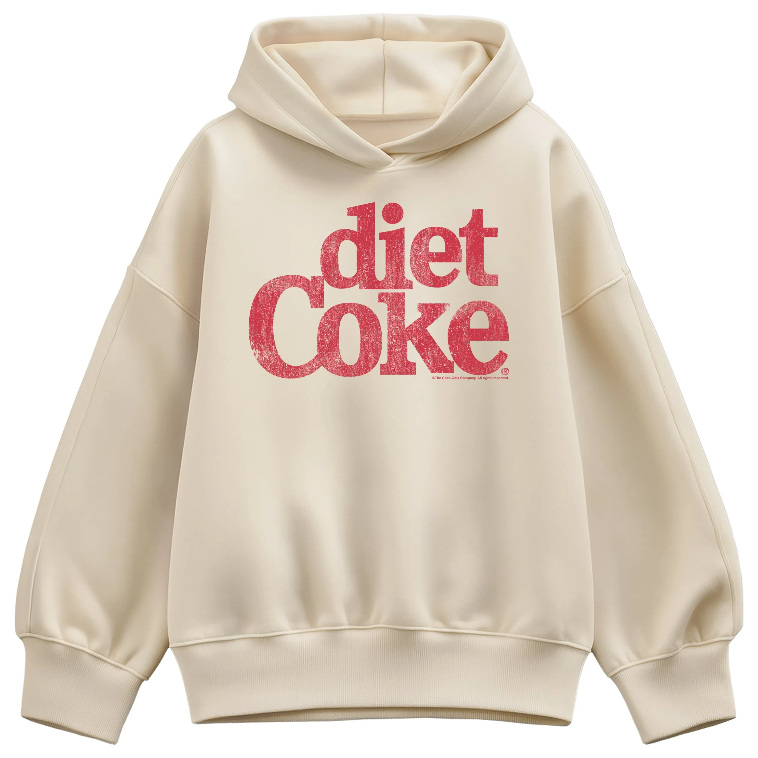 Coca-Cola - Diet Coke Logo - Ladies Oversized Fleece Hoodie Sweatshirt sold by Zulily product image thumbnail 3