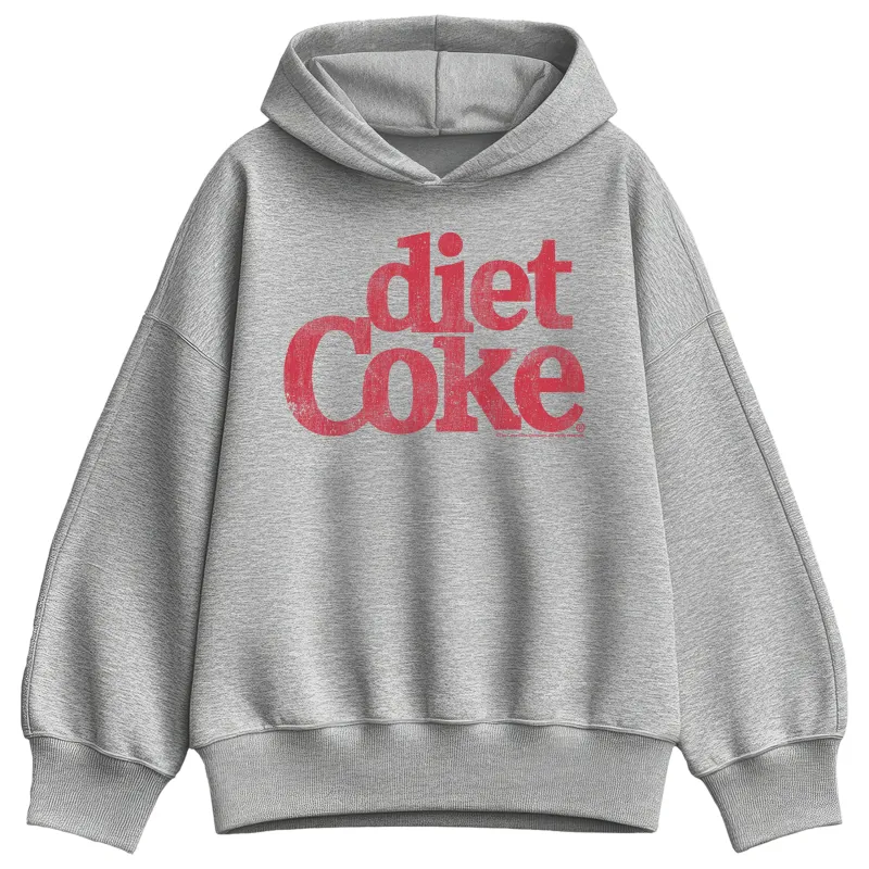 Coca-Cola - Diet Coke Logo  - Ladies Oversized Fleece Hoodie Sweatshirt sold by Zulily