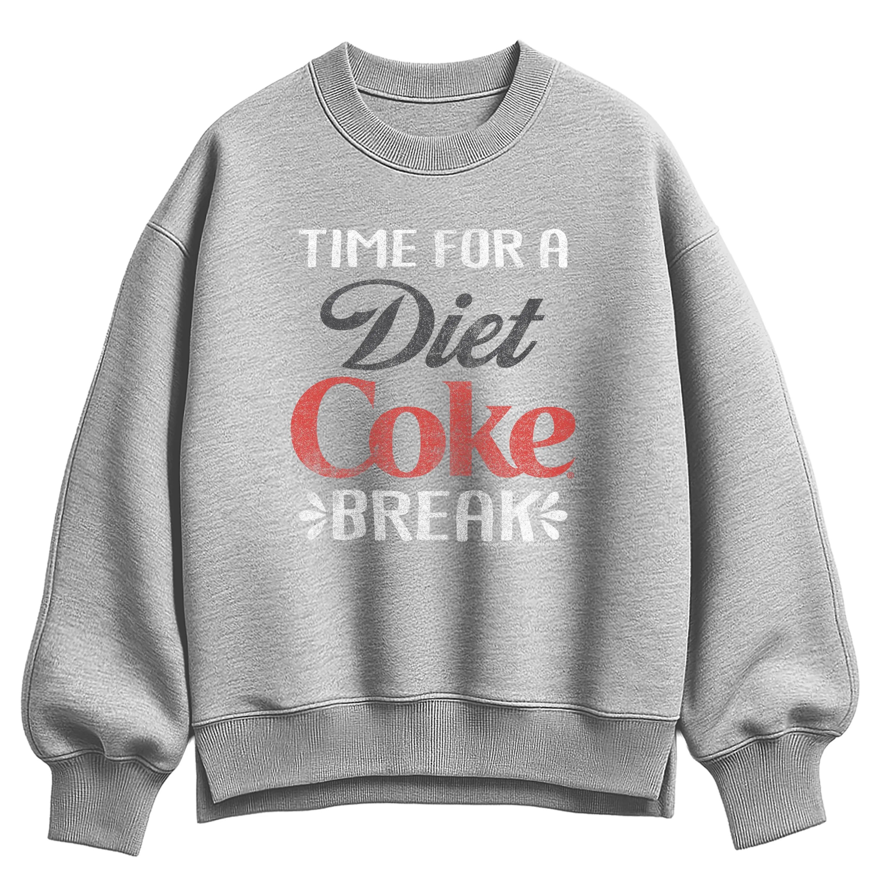 Coca-Cola - Diet Coke Break - Ladies Oversized Fleece Crew Sweatshirt sold by Zulily