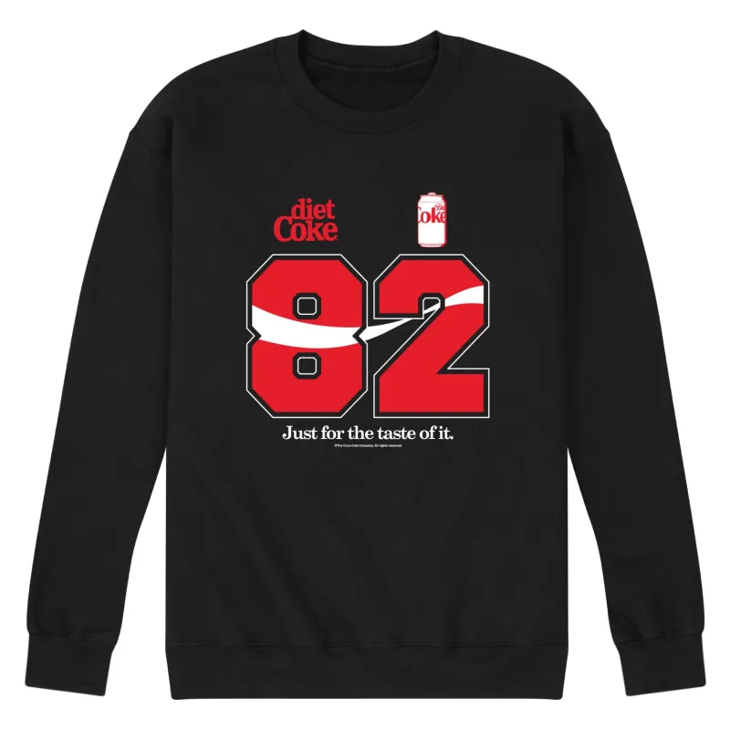 Coca-Cola - Diet Coke 82 Jersey - Men's Long Sleeve Crew Fleece Sweatshirt made by Coca-Cola