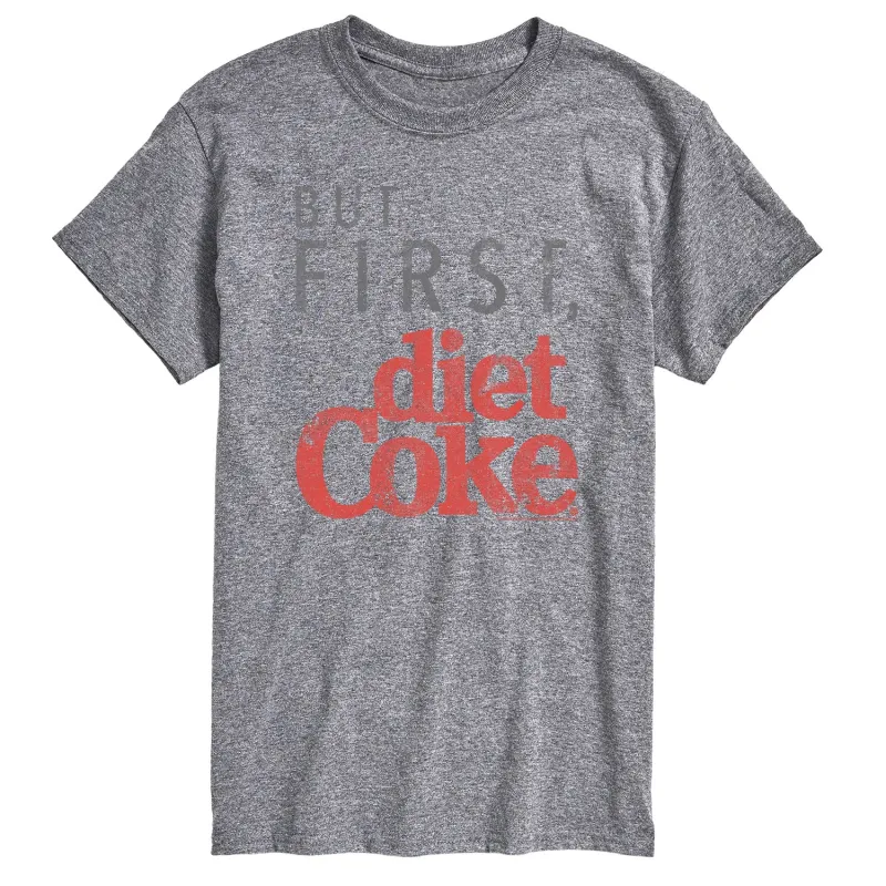 Coca-Cola - But First Diet Coke - Men's Short Sleeve Graphic T-Shirt sold by Zulily