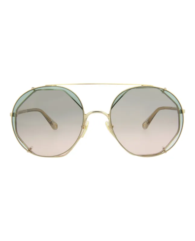 Chloé Round-Frame Metal Sunglasses sold by Zulily