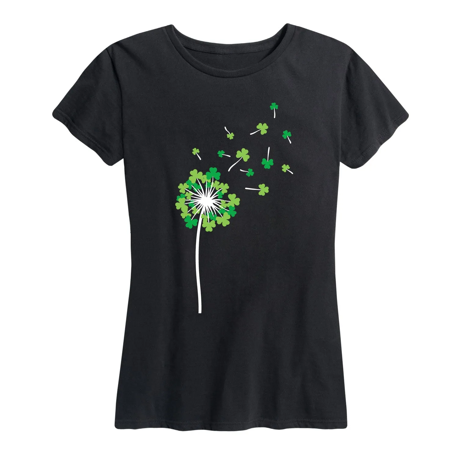 Instant Message - Shamrock Dandelion - Women's Short Sleeve Graphic T-shirt sold by Zulily