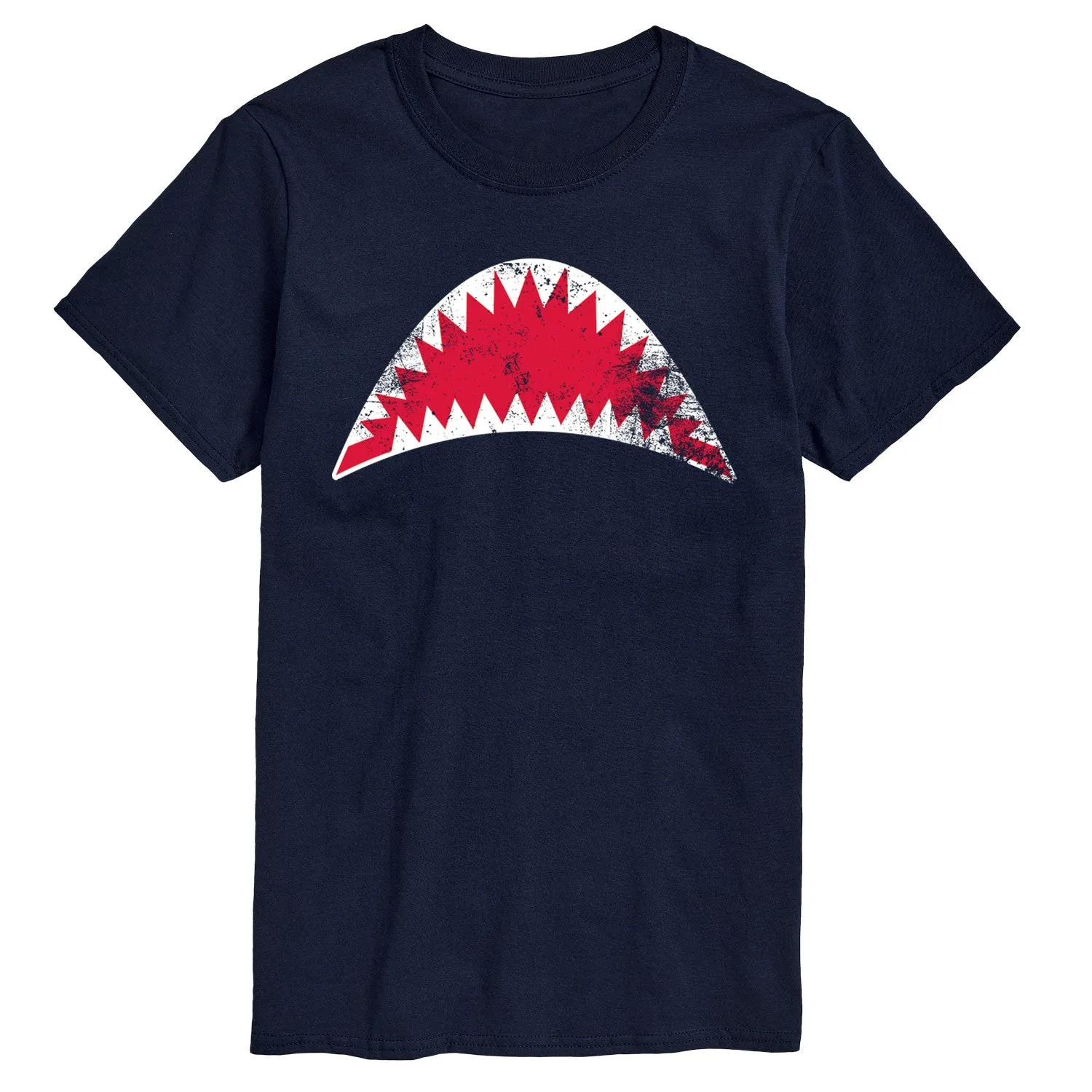 Instant Message - Distressed Shark Mouth Open - Men's Short Sleeve Graphic T-shirt sold by Zulily product image thumbnail 4