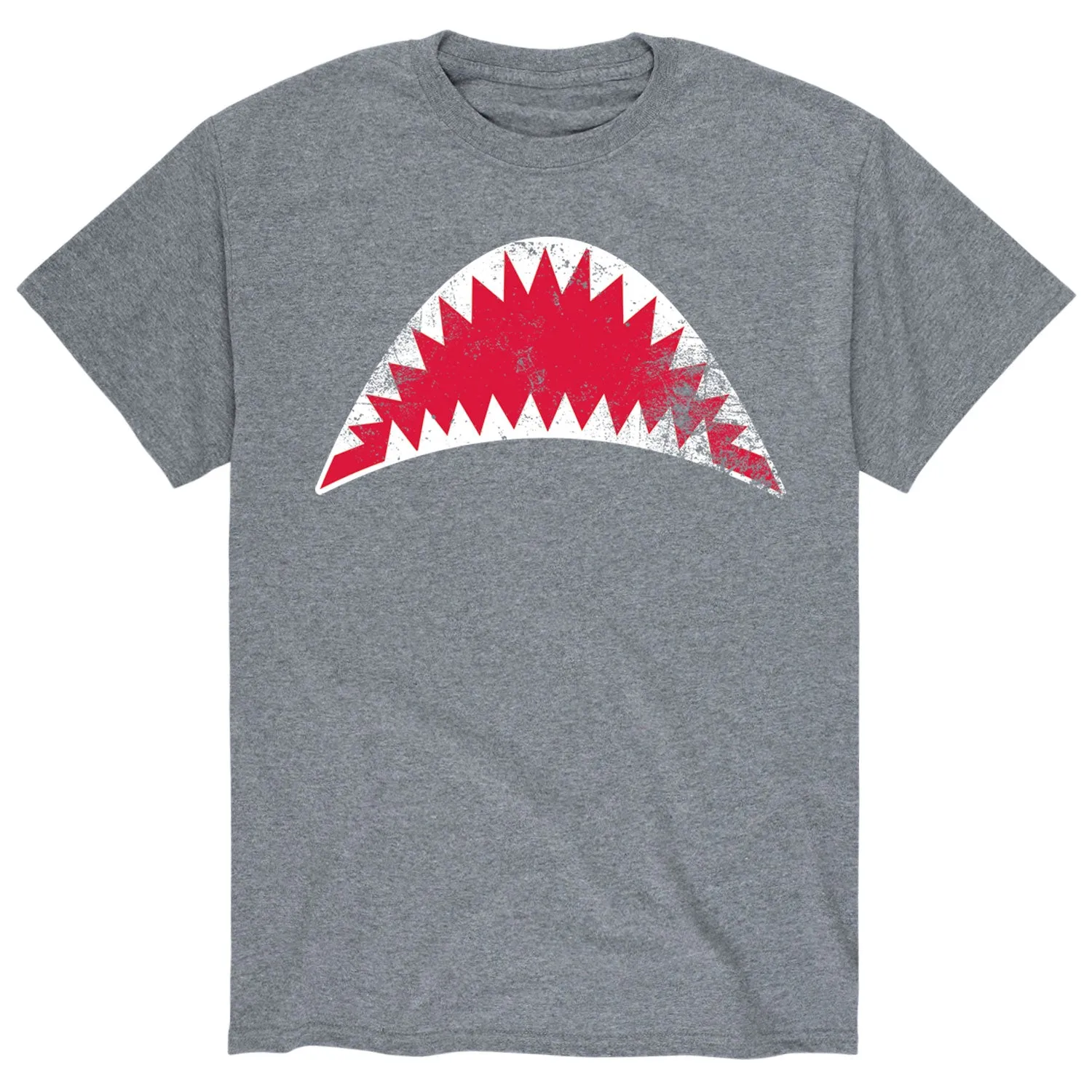 Instant Message - Distressed Shark Mouth Open - Men's Short Sleeve Graphic T-shirt sold by Zulily