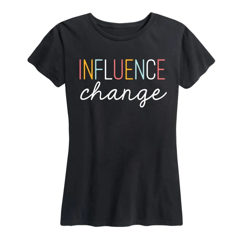 Instant Message - Influence Change - Women's Short Sleeve Graphic T-shirt sold by Zulily