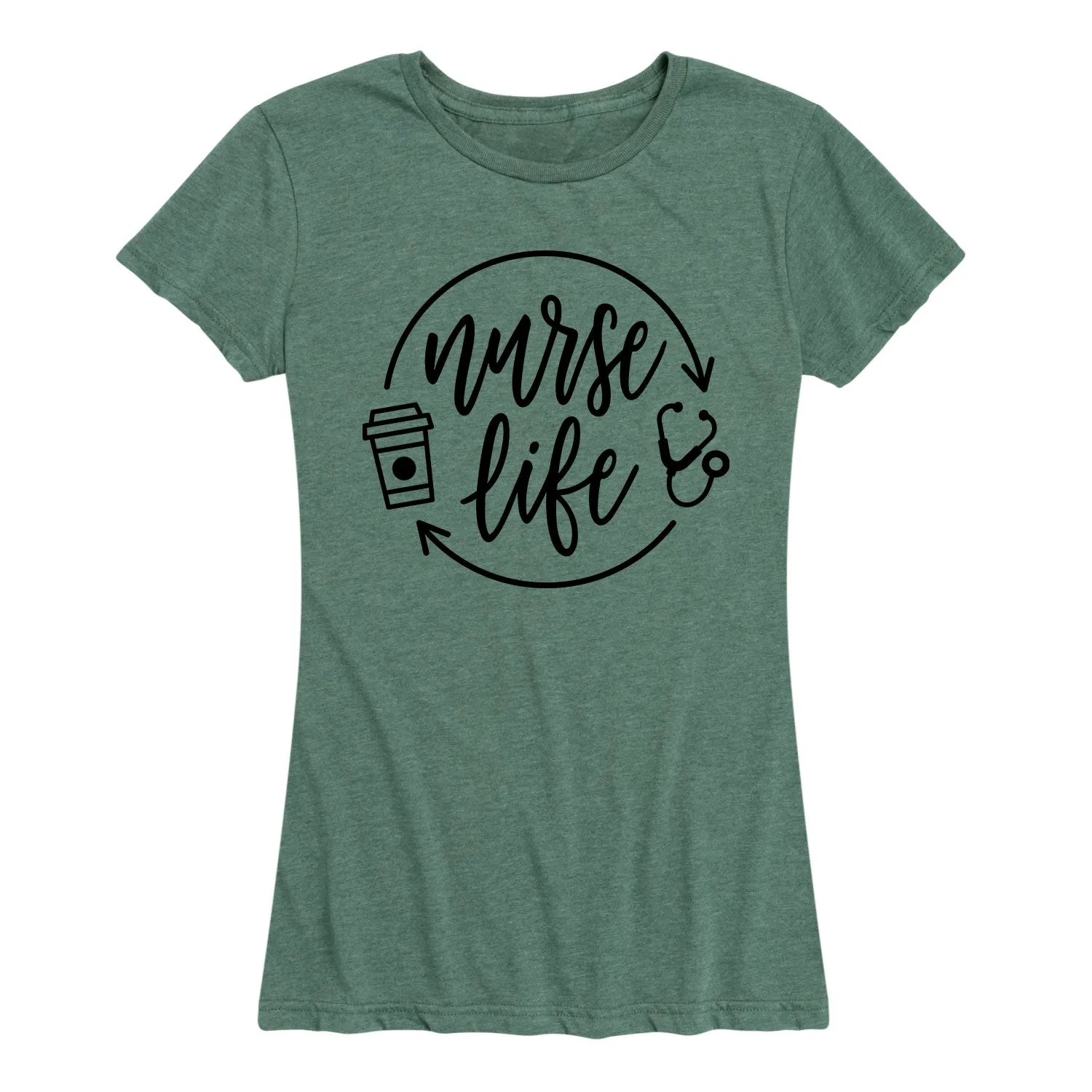 Instant Message - Nurse Life Coffee - Women's Short Sleeve Graphic T-shirt sold by Zulily product image thumbnail 2