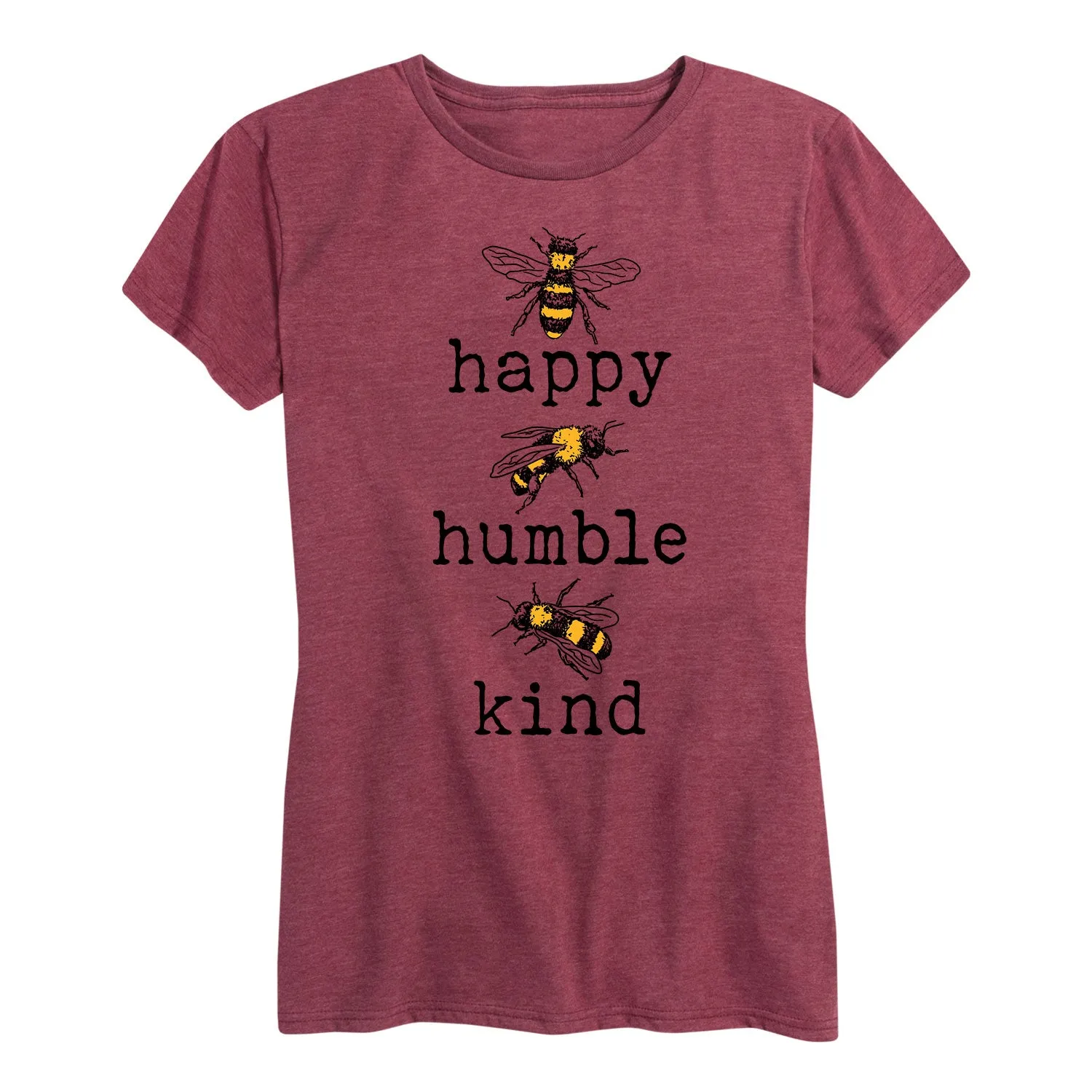 Instant Message - Bee Happy Bee Humble Bee Kind - Women's Short Sleeve Graphic T-shirt sold by Zulily product image thumbnail 3