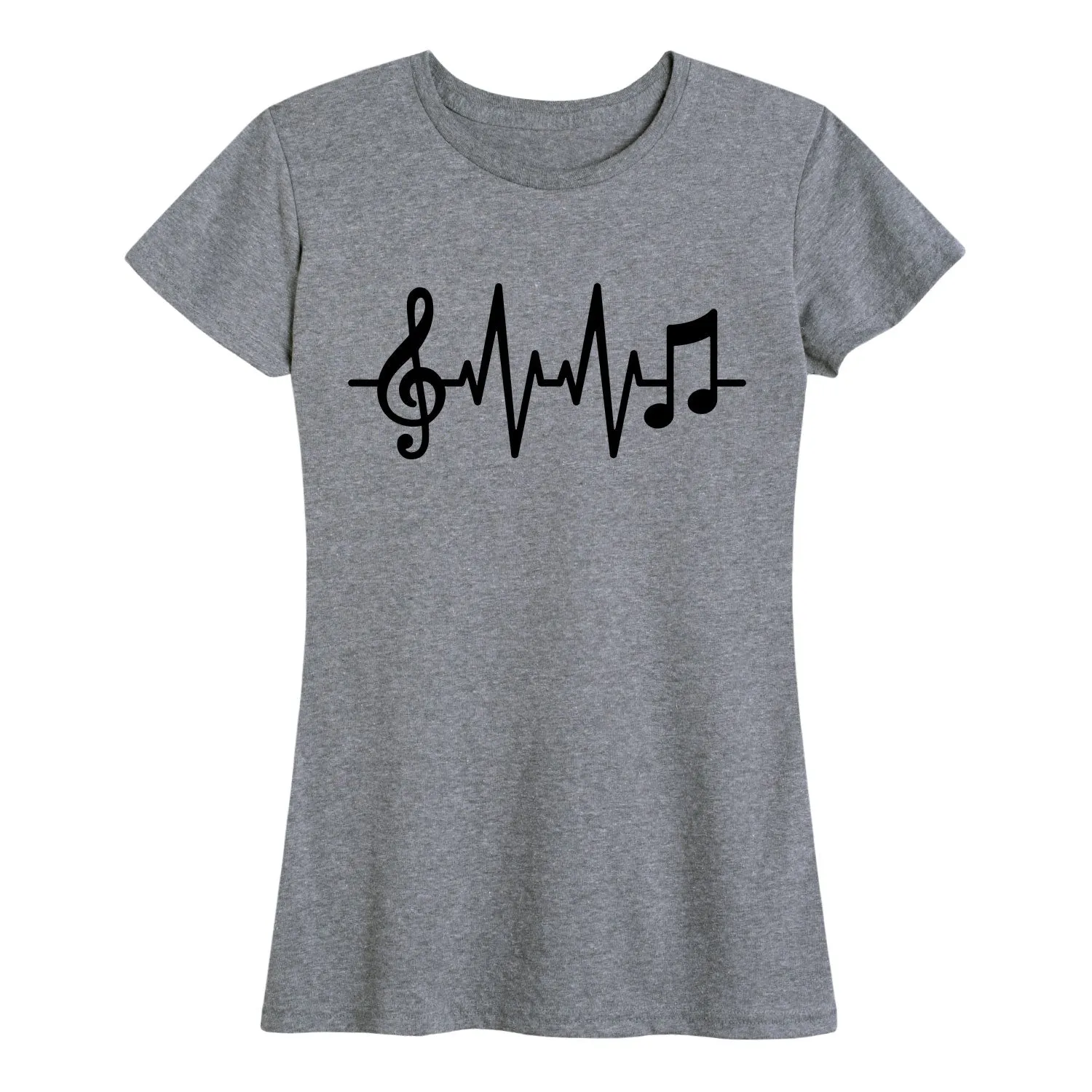 Instant Message - EKG Musical Notes - Women's Short Sleeve Graphic T-shirt sold by Zulily product image thumbnail 2