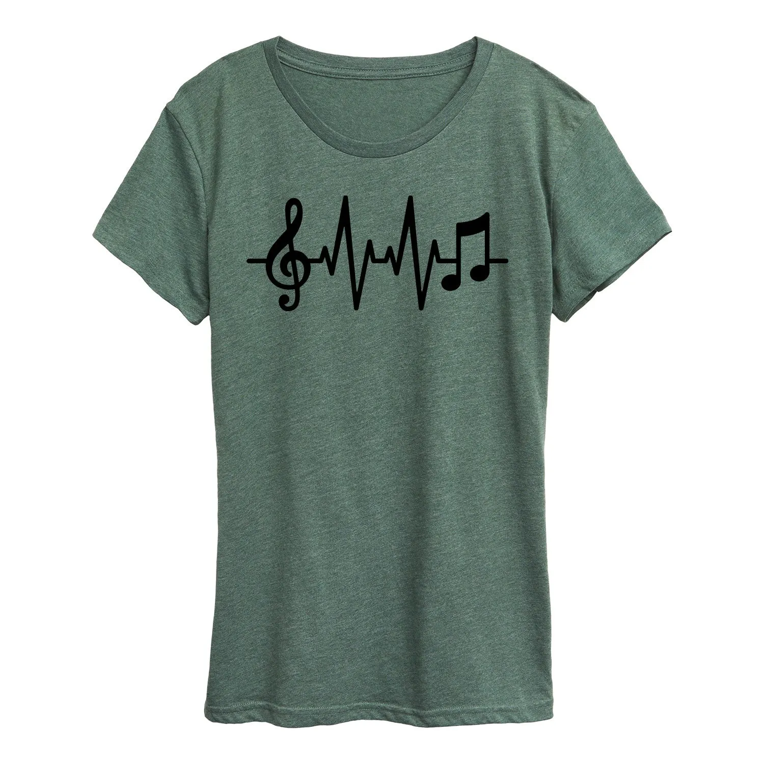 Instant Message - EKG Musical Notes - Women's Short Sleeve Graphic T-shirt sold by Zulily product image thumbnail 3