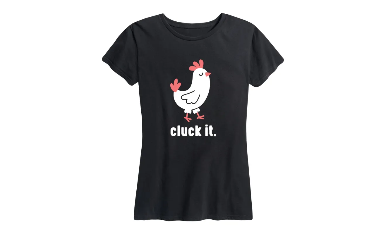 Instant Message - Cluck It Chicken - Women's Short Sleeve Graphic T-shirt sold by Zulily