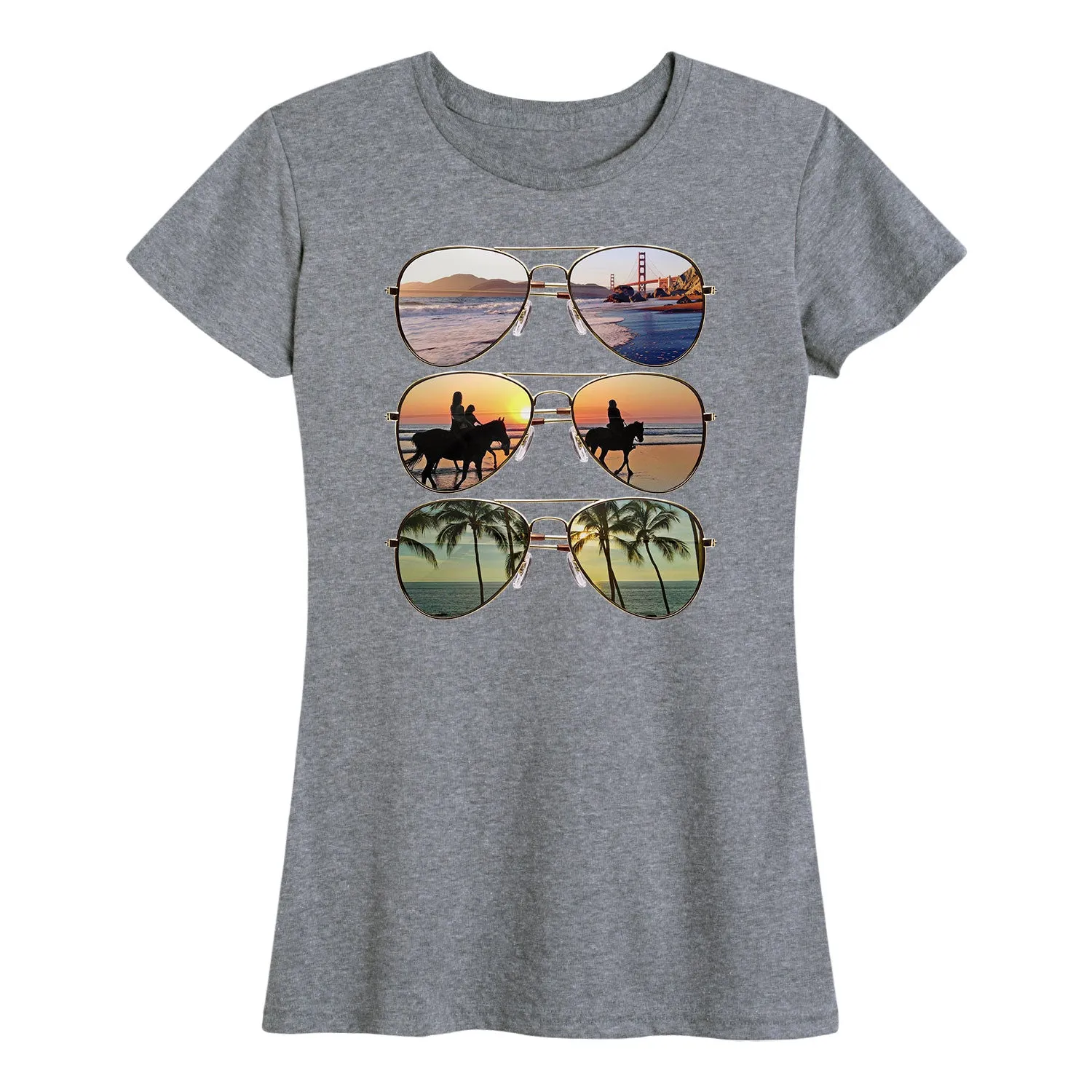 Instant Message - Beach Shades - Women's Short Sleeve Graphic T-shirt sold by Zulily