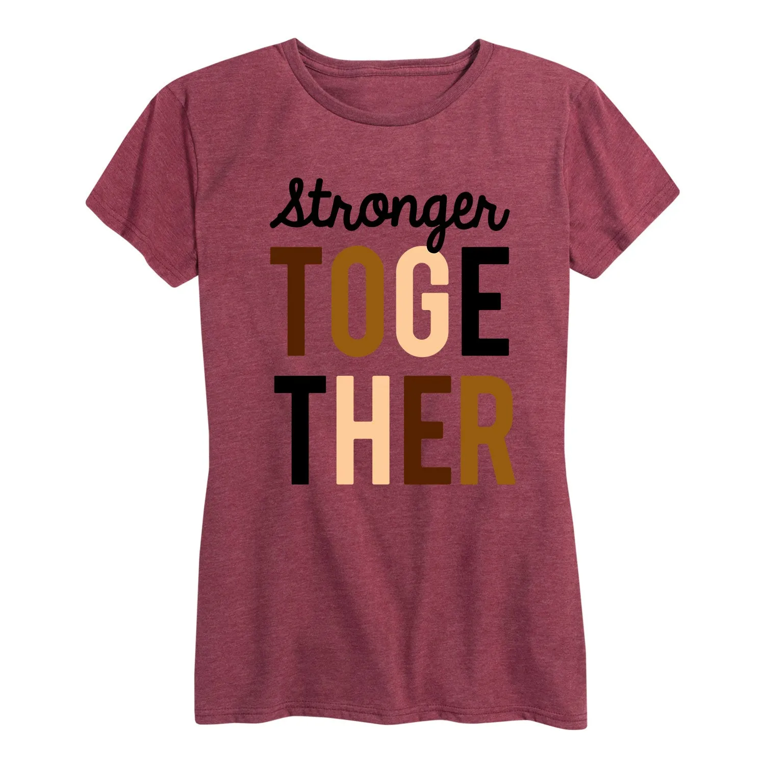 Instant Message - Stronger Together - Women's Short Sleeve Graphic T-shirt sold by Zulily