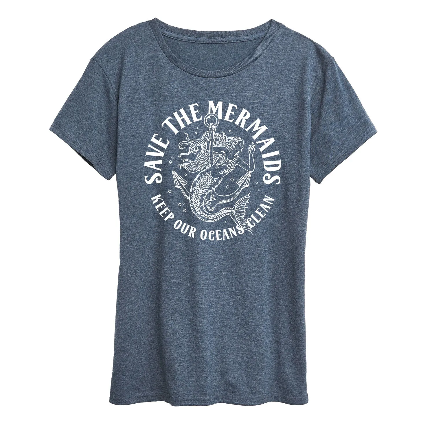 Instant Message - Save the Mermaids - Women's Short Sleeve Graphic T-shirt sold by Zulily product image thumbnail 2