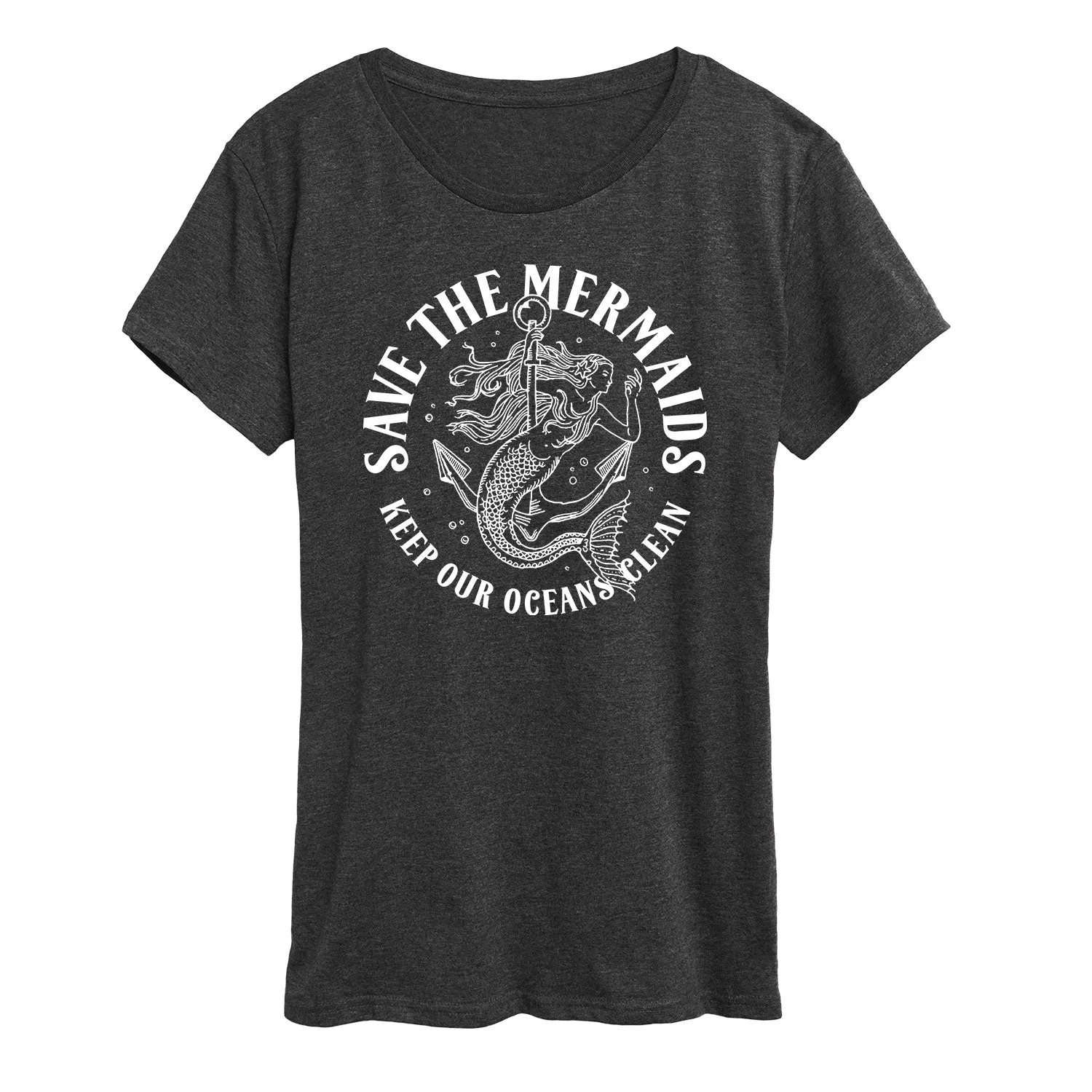 Instant Message - Save the Mermaids - Women's Short Sleeve Graphic T-shirt sold by Zulily product image thumbnail 3