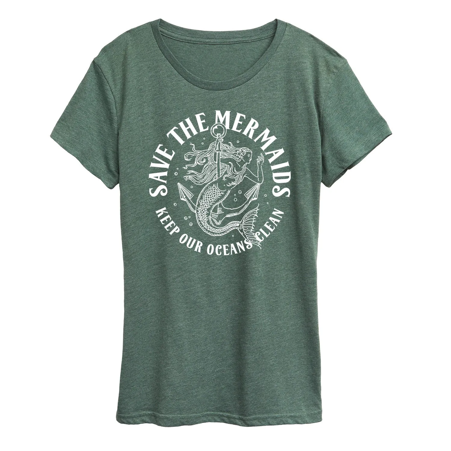 Instant Message - Save the Mermaids - Women's Short Sleeve Graphic T-shirt sold by Zulily product image thumbnail 4