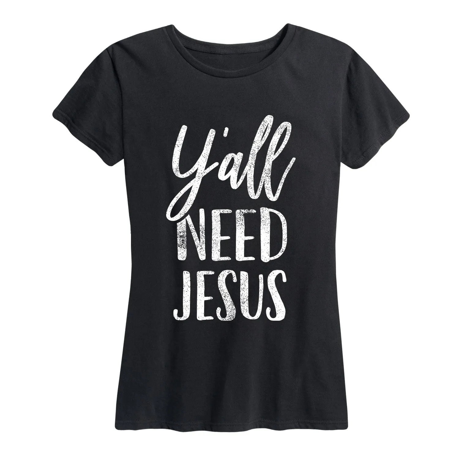 Instant Message - Y'all Need Jesus - Women's Short Sleeve Graphic T-Shirt sold by Zulily product image thumbnail 3