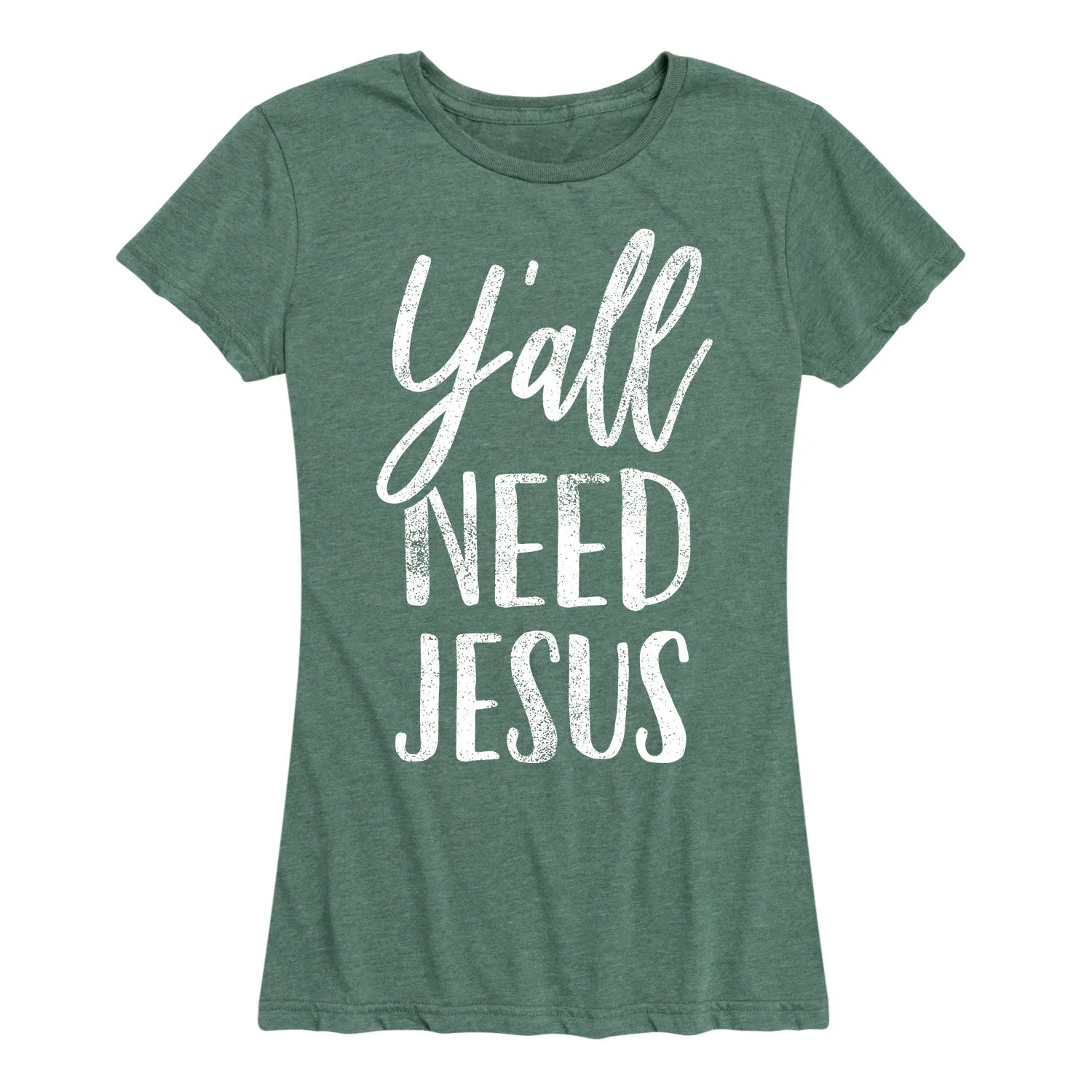 Instant Message - Y'all Need Jesus - Women's Short Sleeve Graphic T-Shirt sold by Zulily product image thumbnail 5