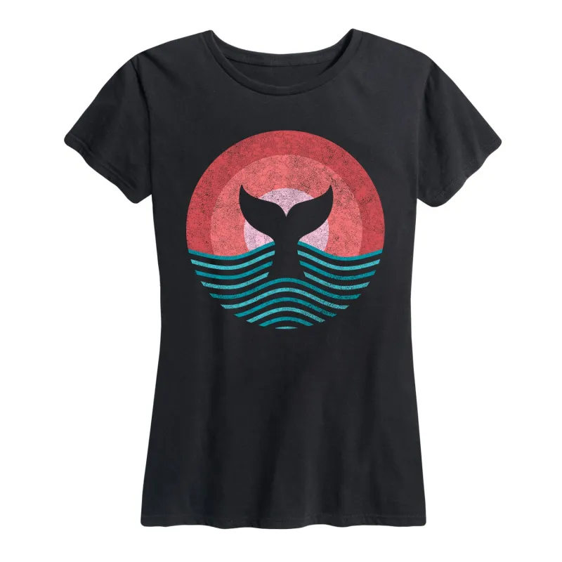 Instant Message - Circle Whale Tail - Women's Short Sleeve Graphic T-shirt sold by Zulily
