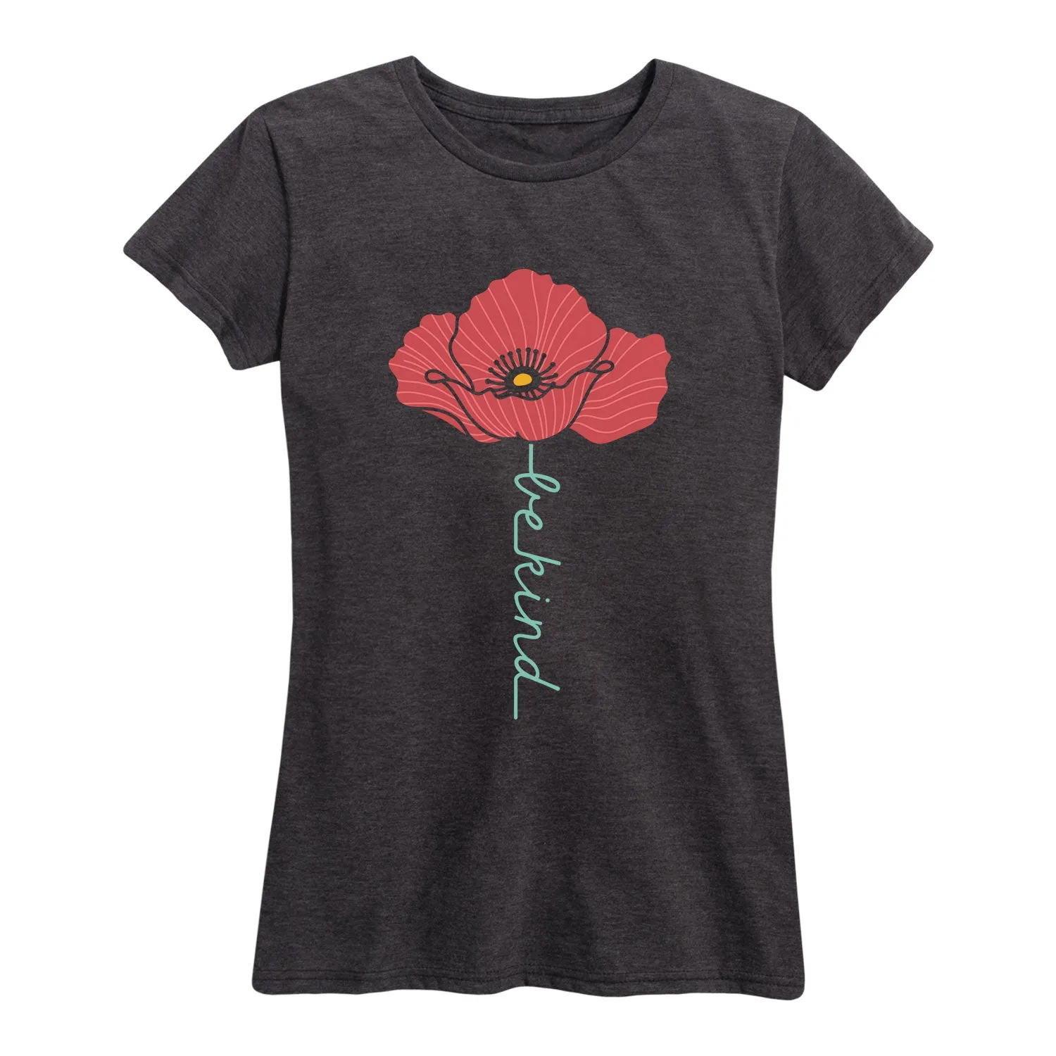 Instant Message - Be Kind Poppy - Women's Short Sleeve Graphic T-shirt sold by Zulily product image thumbnail 2
