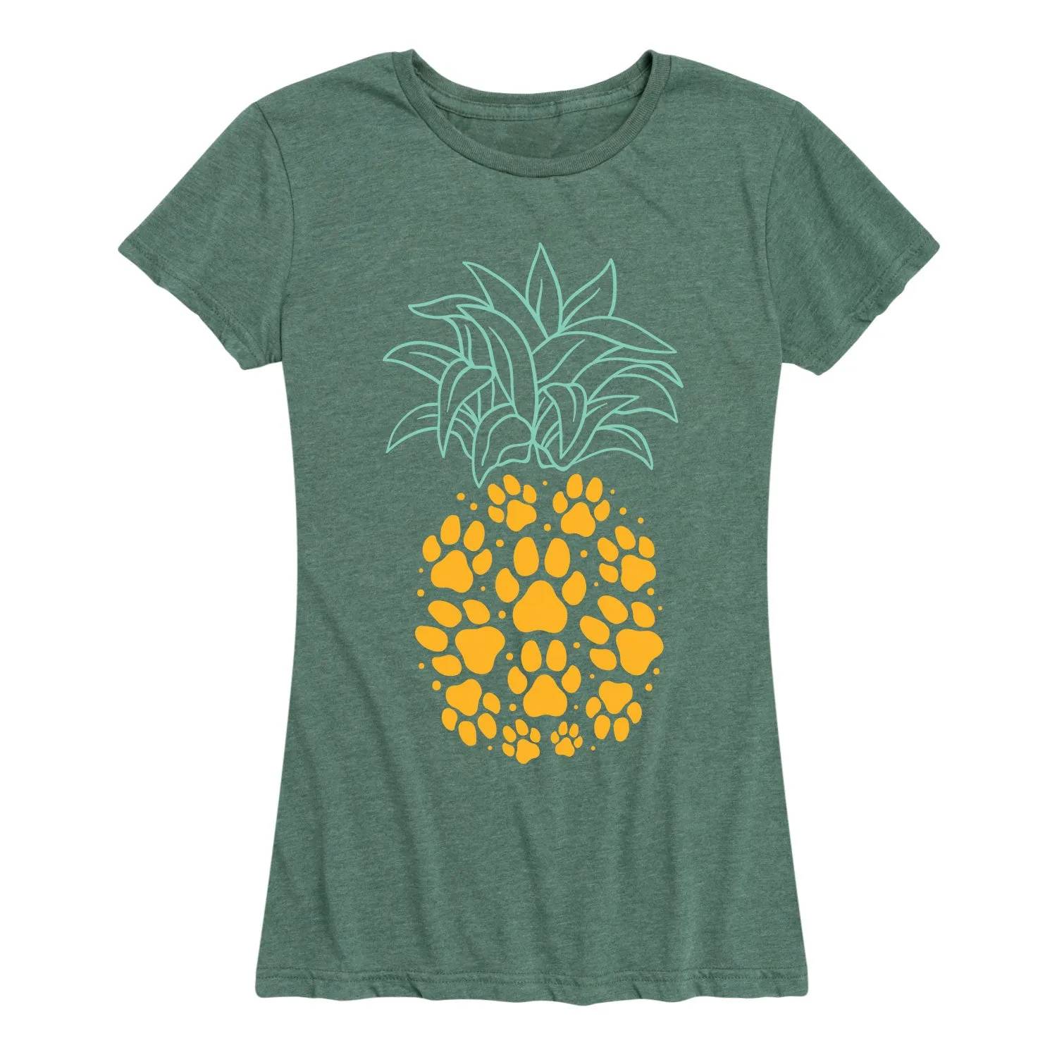 Instant Message - Pawprint Pineapple - Women's Short Sleeve Graphic T-shirt sold by Zulily product image thumbnail 3