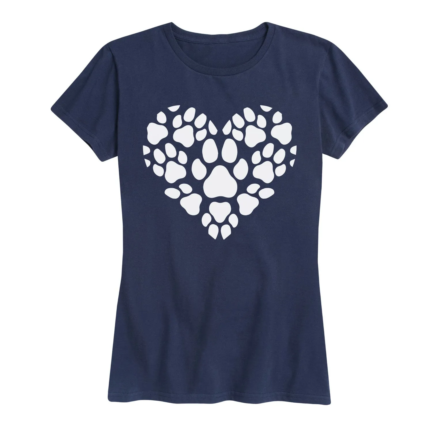 Instant Message - Pawprint Heart White - Women's Short Sleeve Graphic T-shirt sold by Zulily product image thumbnail 5