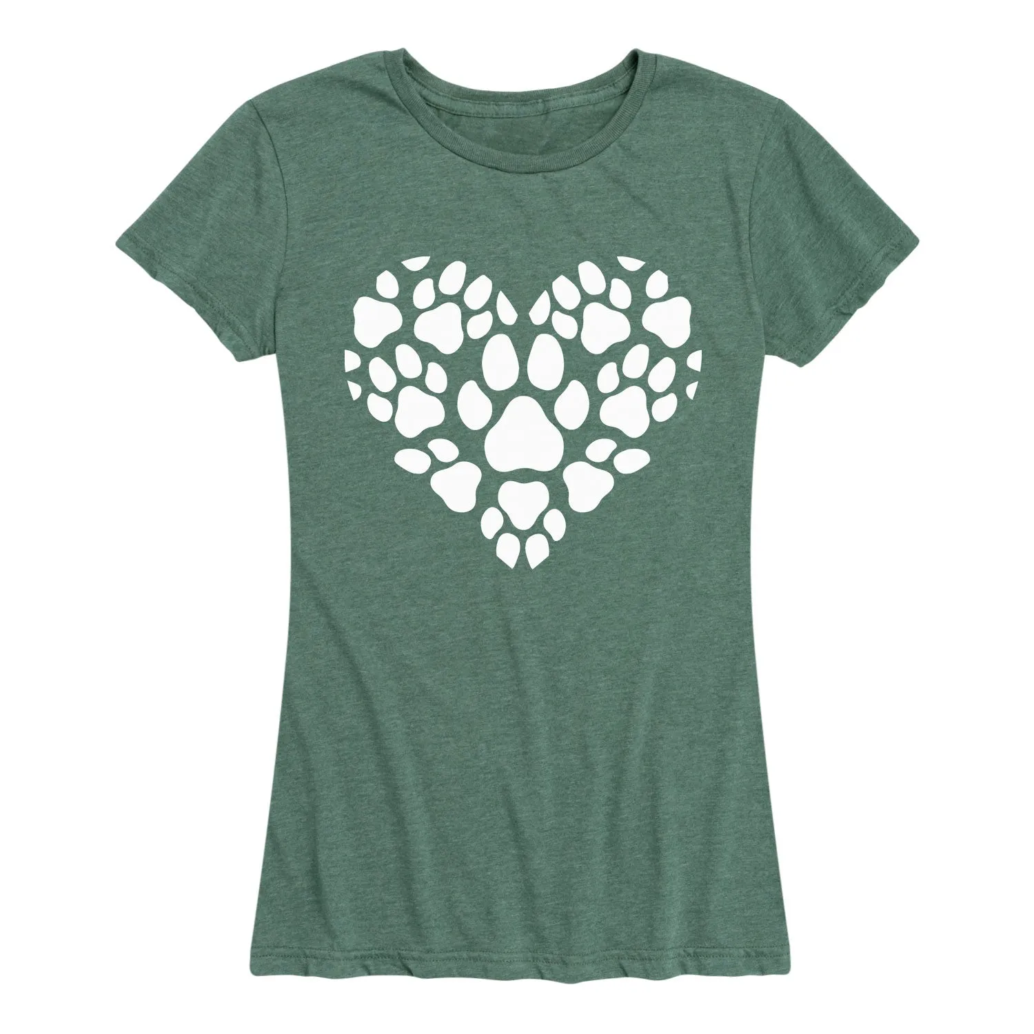 Instant Message - Pawprint Heart White - Women's Short Sleeve Graphic T-shirt sold by Zulily product image thumbnail 3