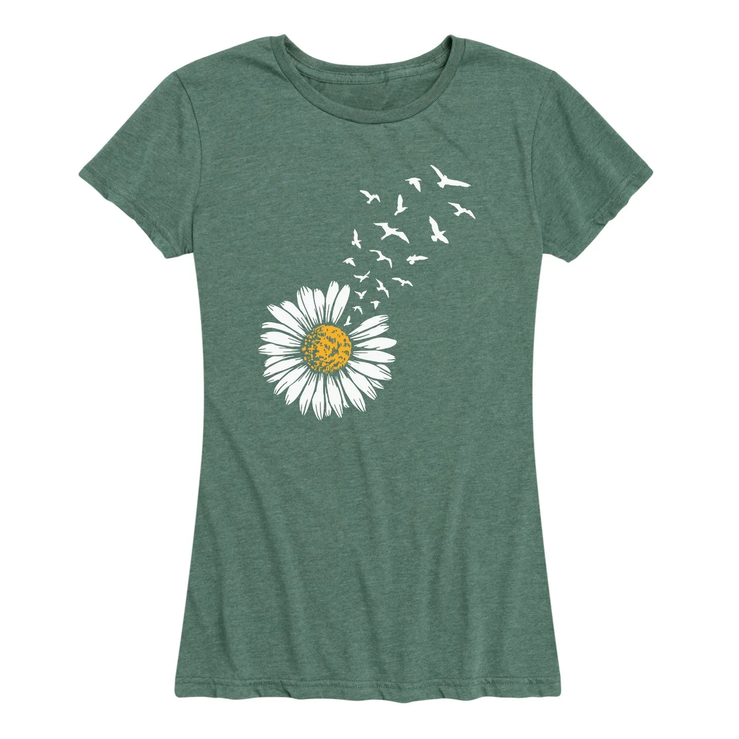 Instant Message - Daisy Turning to Birds - Women's Short Sleeve Graphic T-shirt sold by Zulily product image thumbnail 4
