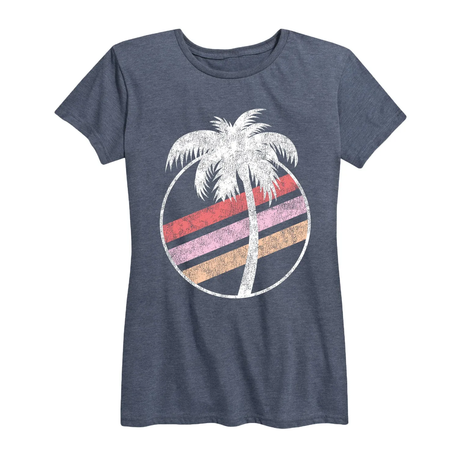 Instant Message - Palm Tree with Rainbow - Women's Short Sleeve Graphic T-shirt sold by Zulily product image thumbnail 2