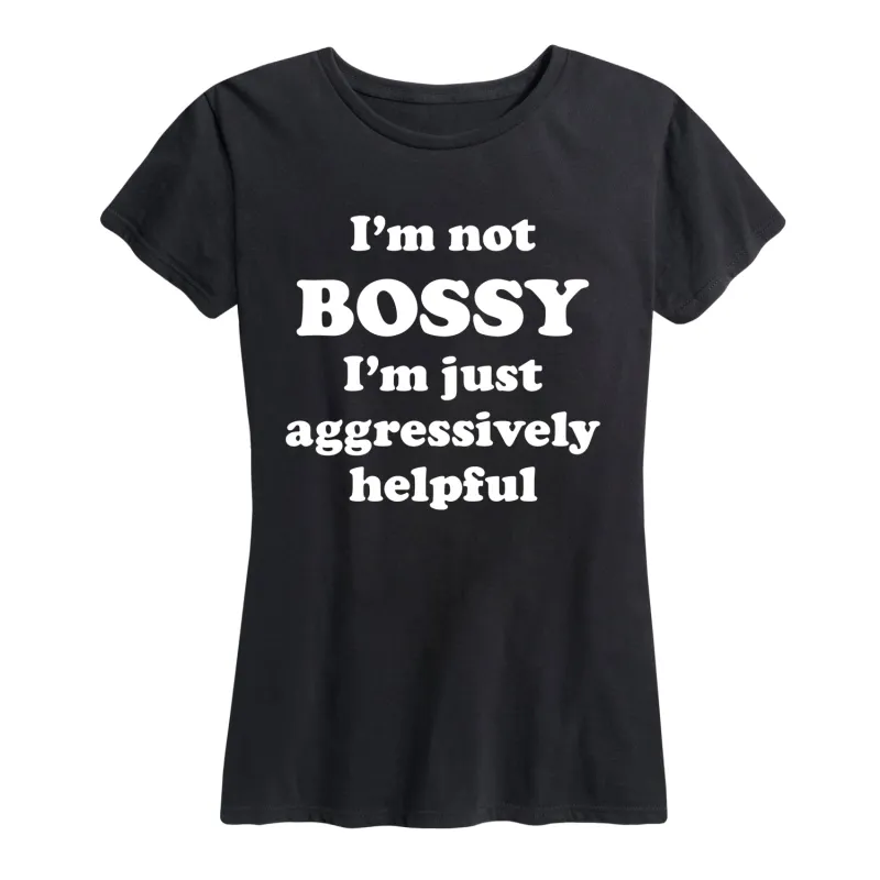 Instant Message - I'm Not Bossy - Women's Short Sleeve Graphic T-shirt sold by Zulily