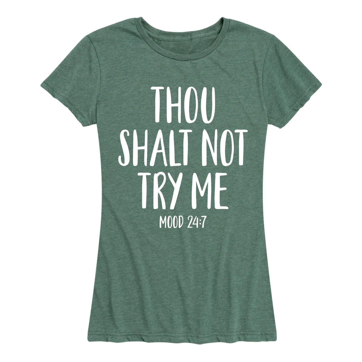 Instant Message - Thou Shalt Not Try Me - Women's Short Sleeve Graphic T-shirt sold by Zulily product image thumbnail 4