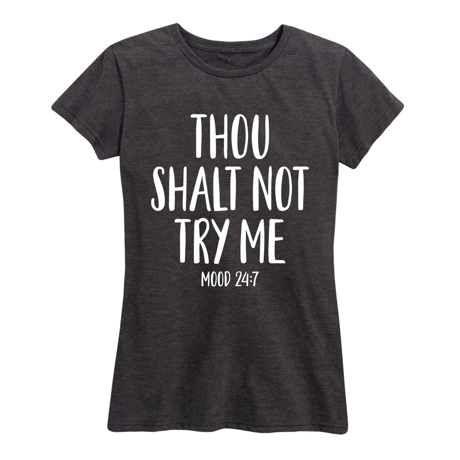Instant Message - Thou Shalt Not Try Me - Women's Short Sleeve Graphic T-shirt sold by Zulily product image thumbnail 2