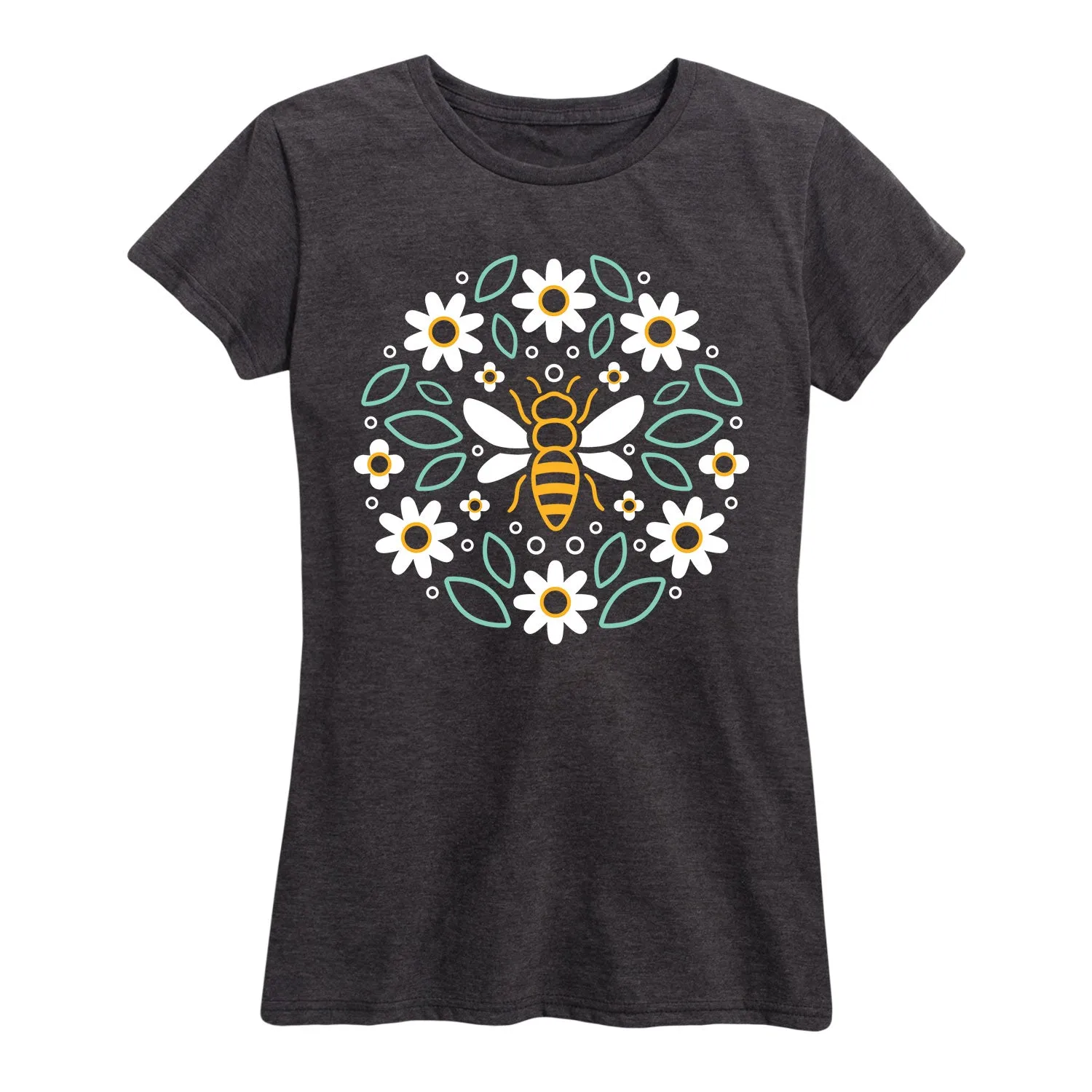 Instant Message - Bee Circle - Women's Short Sleeve Graphic T-shirt sold by Zulily product image thumbnail 2