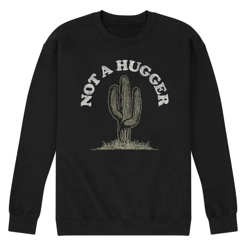 Instant Message - Not a Hugger - Men's Long Sleeve Crew Fleece Sweatshirt sold by Zulily