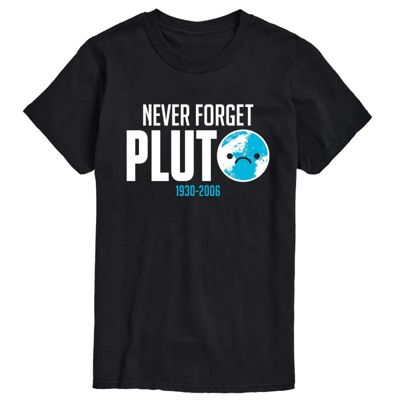Instant Message - Never Forget Pluto - Men's Short Sleeve Graphic T-shirt sold by Zulily