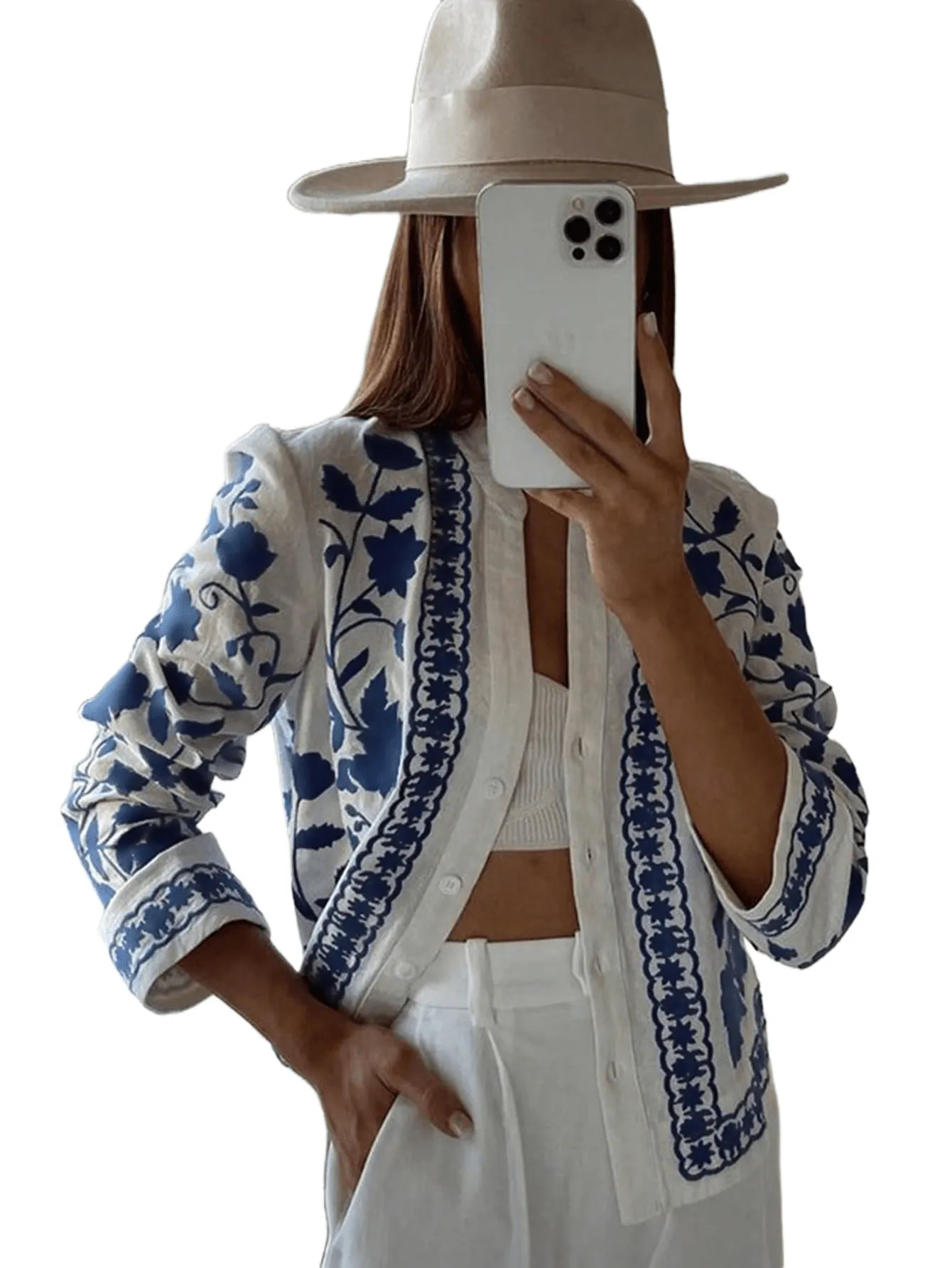 Chic YC Women's Boho Tropical Print Beach Cover Summer Lounge Shirt sold by Zulily