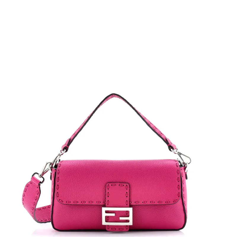 Pre-Loved Fendi Selleria Baguette NM Bag Leather Medium sold by Zulily