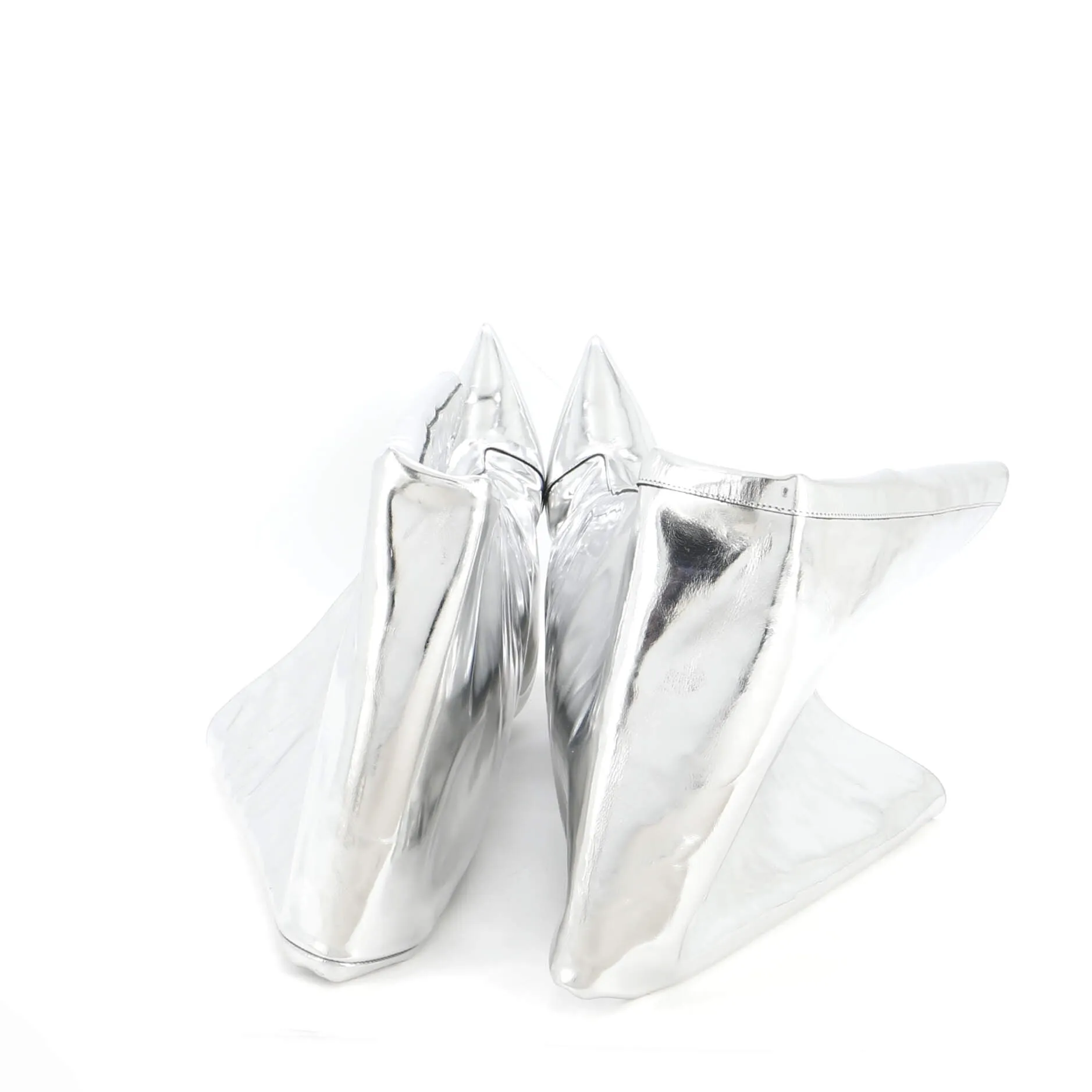 Pre-Loved Balenciaga All The Time Over the Knee Boots Metallic Leather sold by Zulily product image thumbnail 2