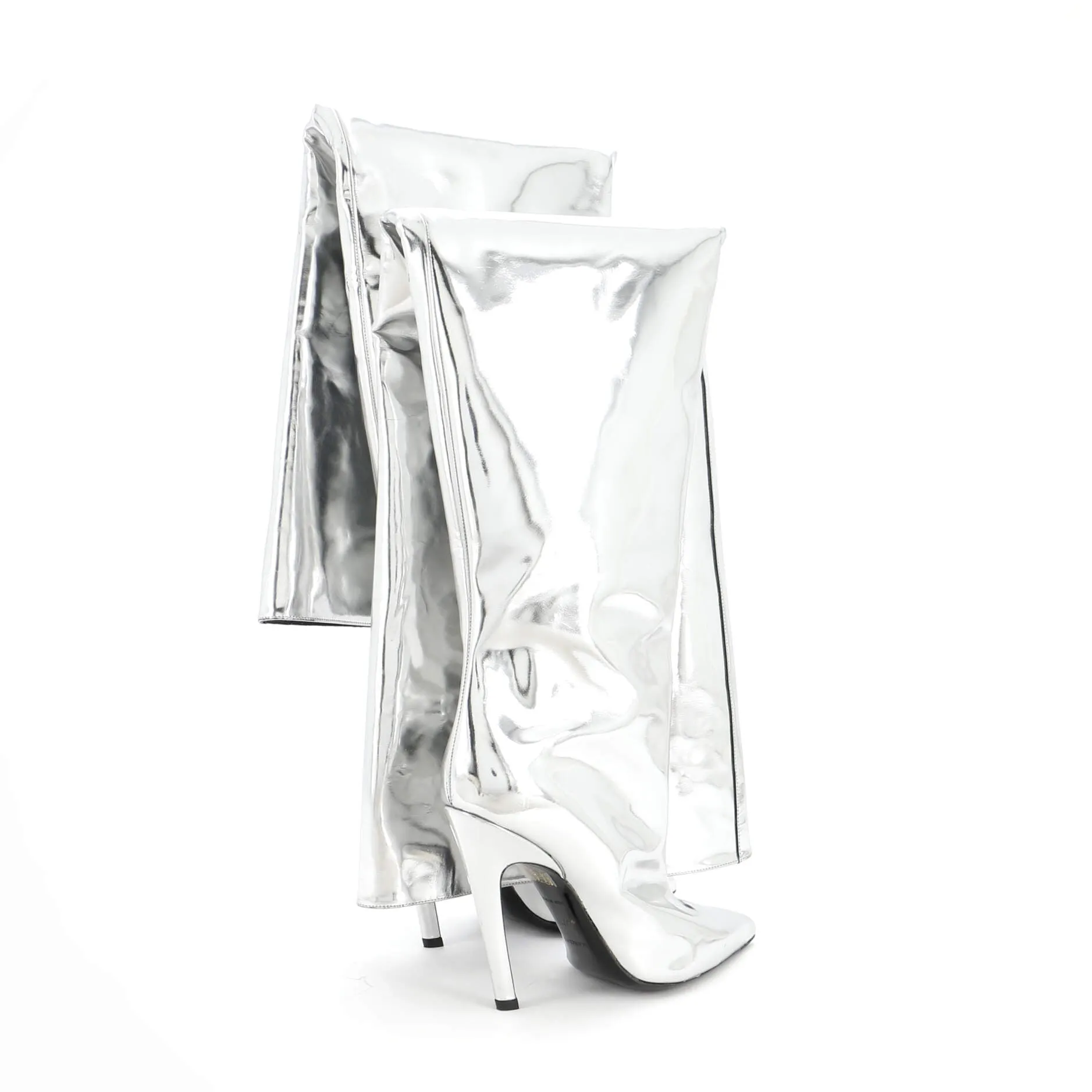 Pre-Loved Balenciaga All The Time Over the Knee Boots Metallic Leather sold by Zulily product image thumbnail 3
